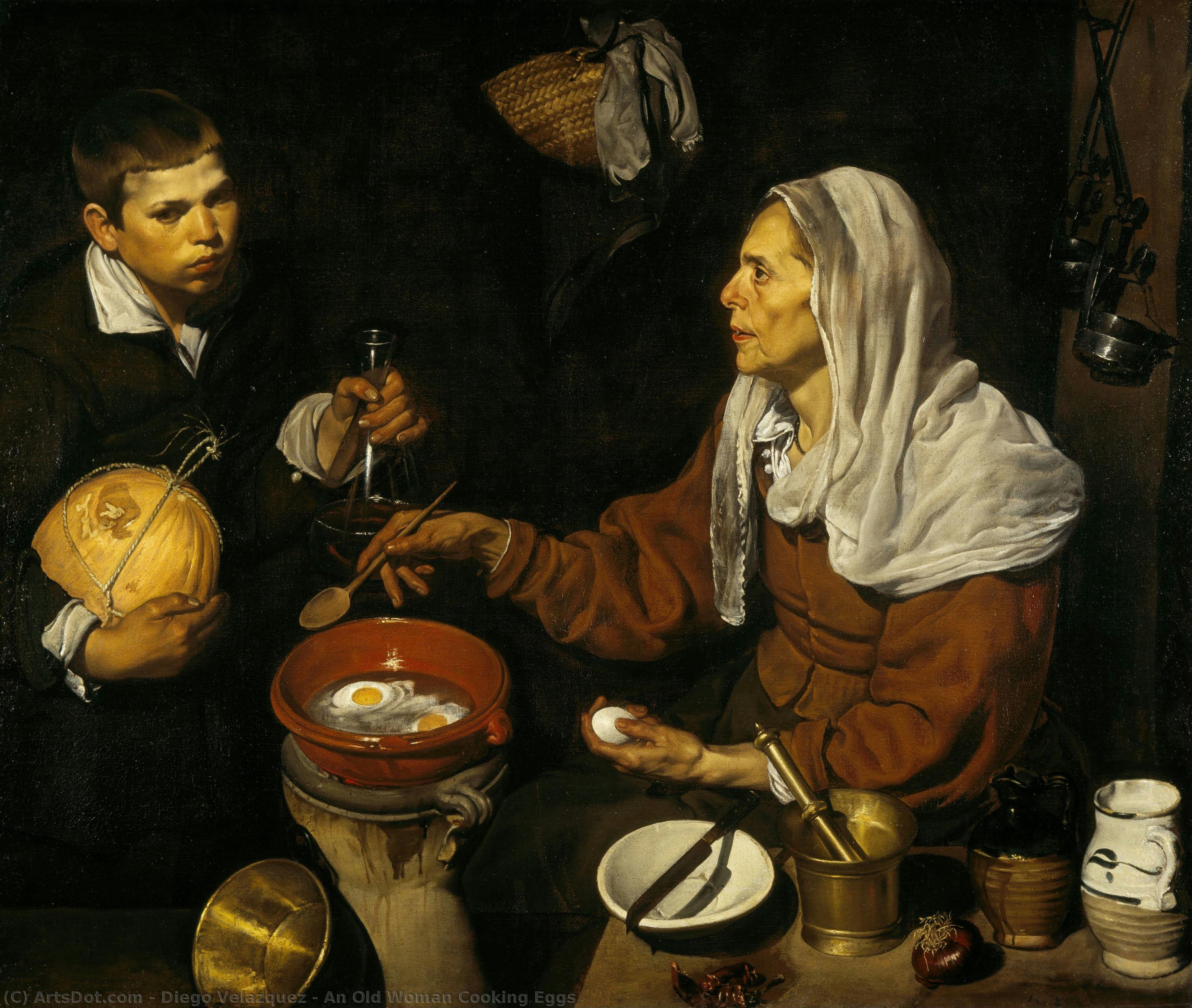 An Old Woman Cooking Eggs — Diego Velázquez