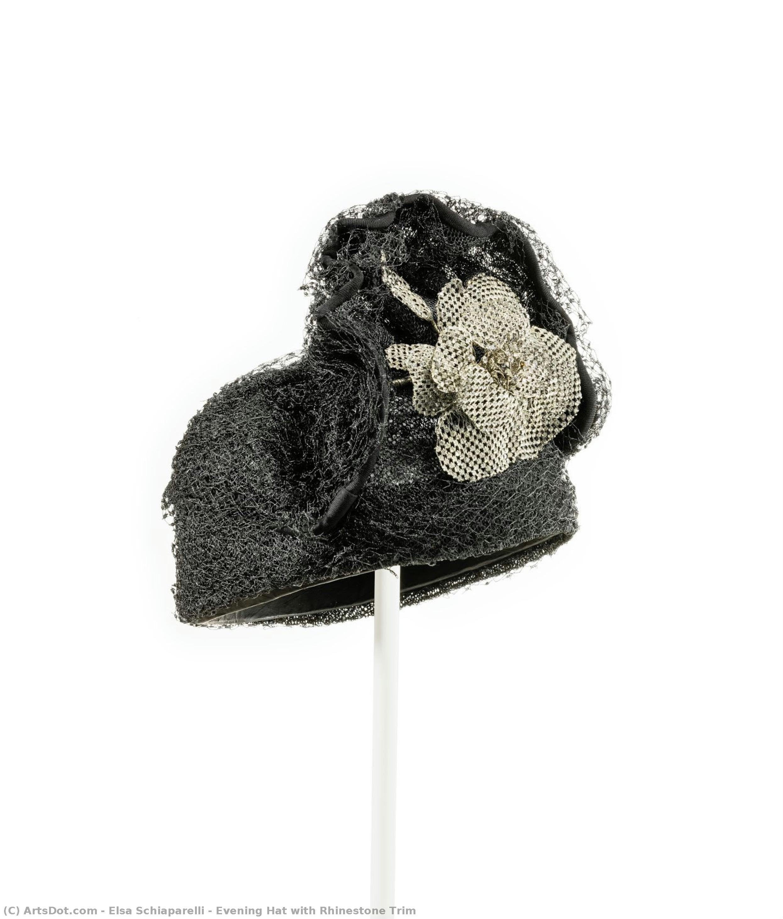 Evening Hat With Rhinestone Trim — 엘사 스키아파렐리