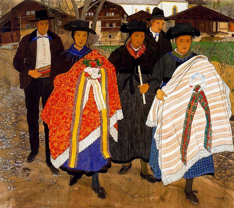 Return From The Baptising — Ernest Biéler