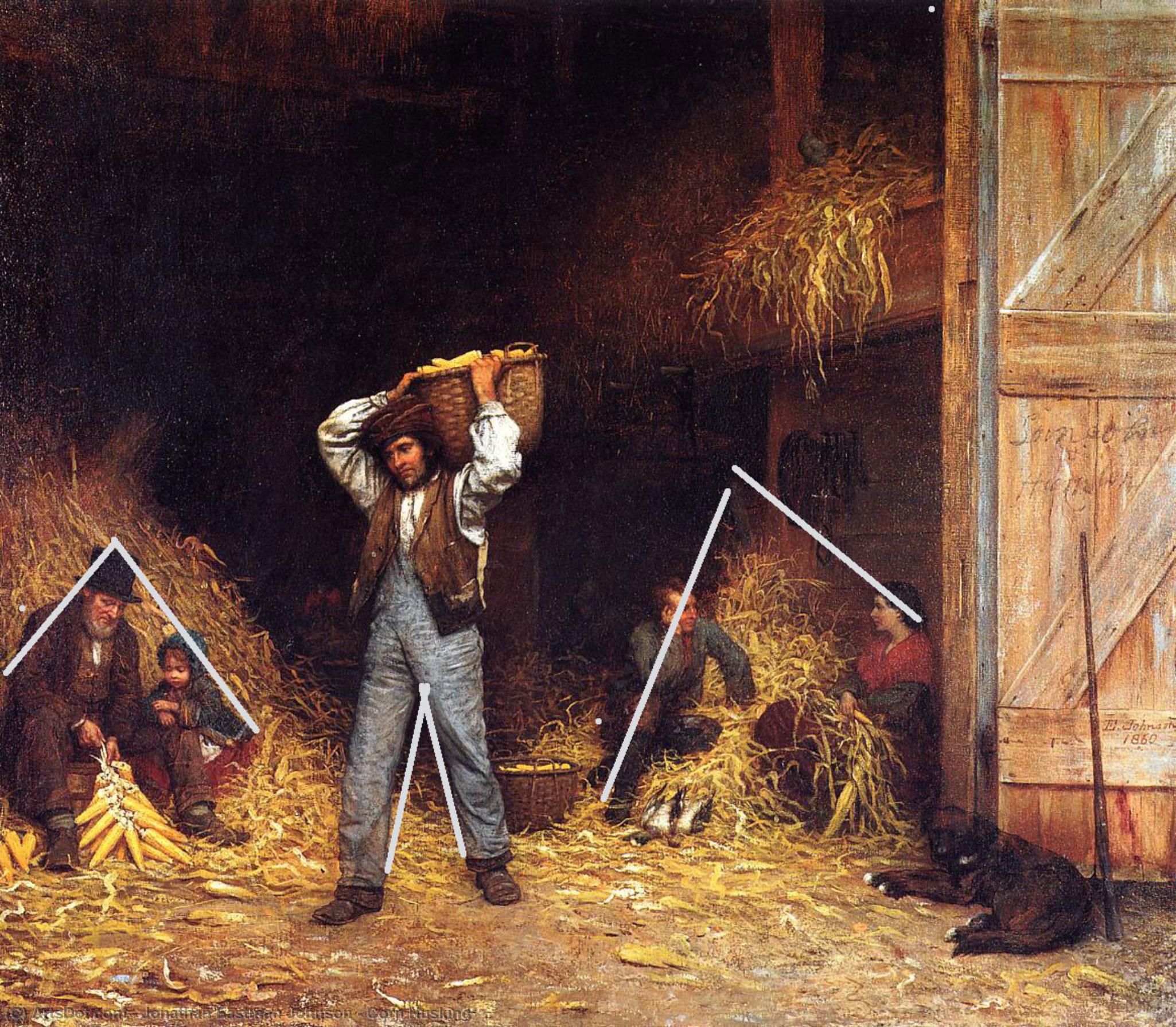 Corn Husking — Jonathan Eastman Johnson