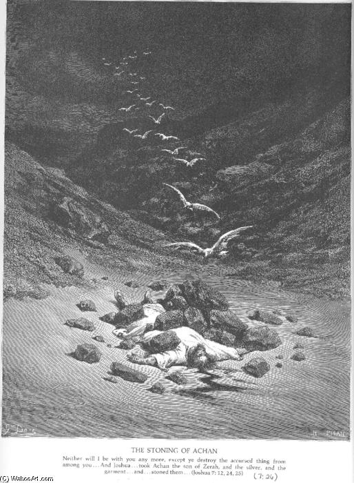 Achan Is Stoned To Death — Paul Gustave Doré