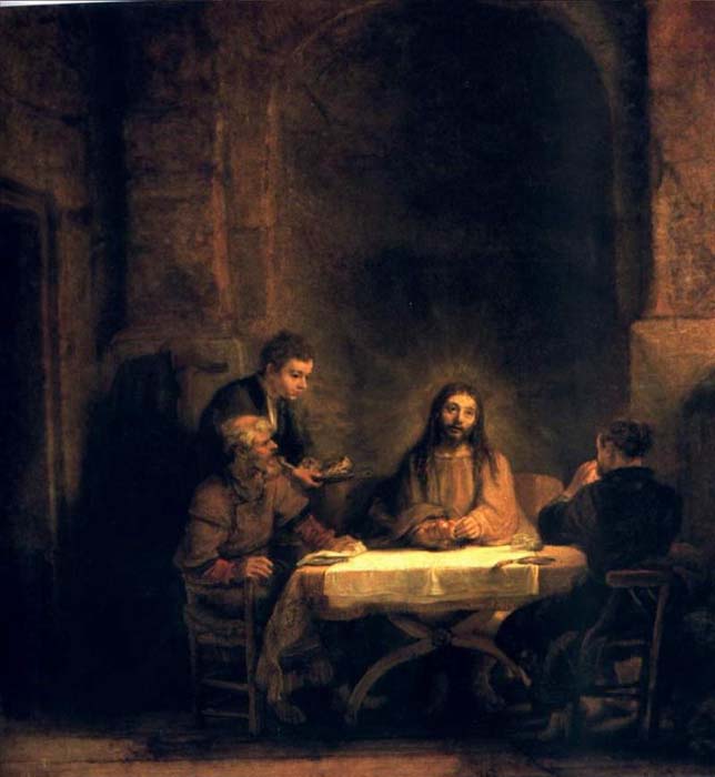 Poutníci Z Emausu, Louvre — Rembrandt Van Rijn