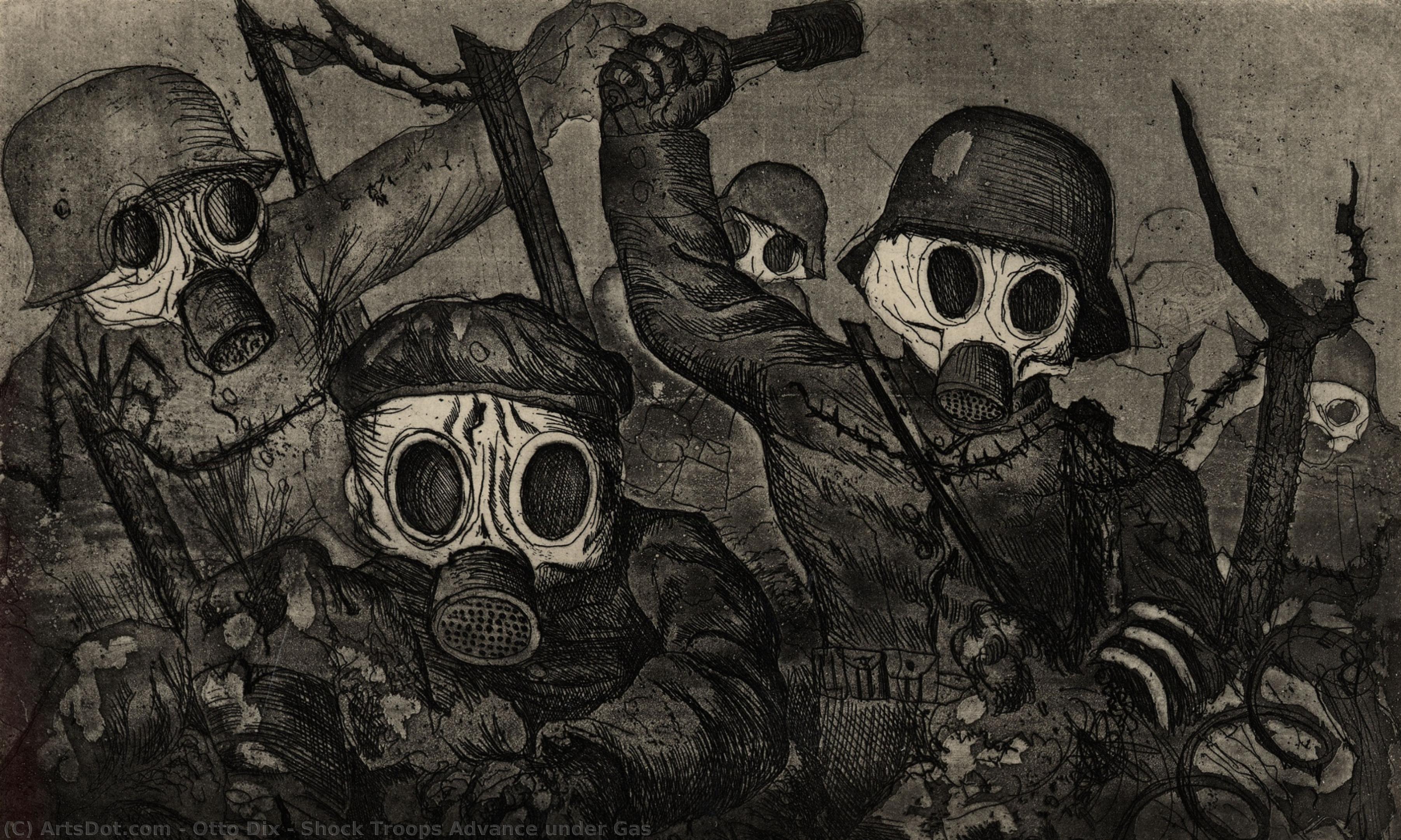 Shock Troops Advance Under Gas — Otto Dix