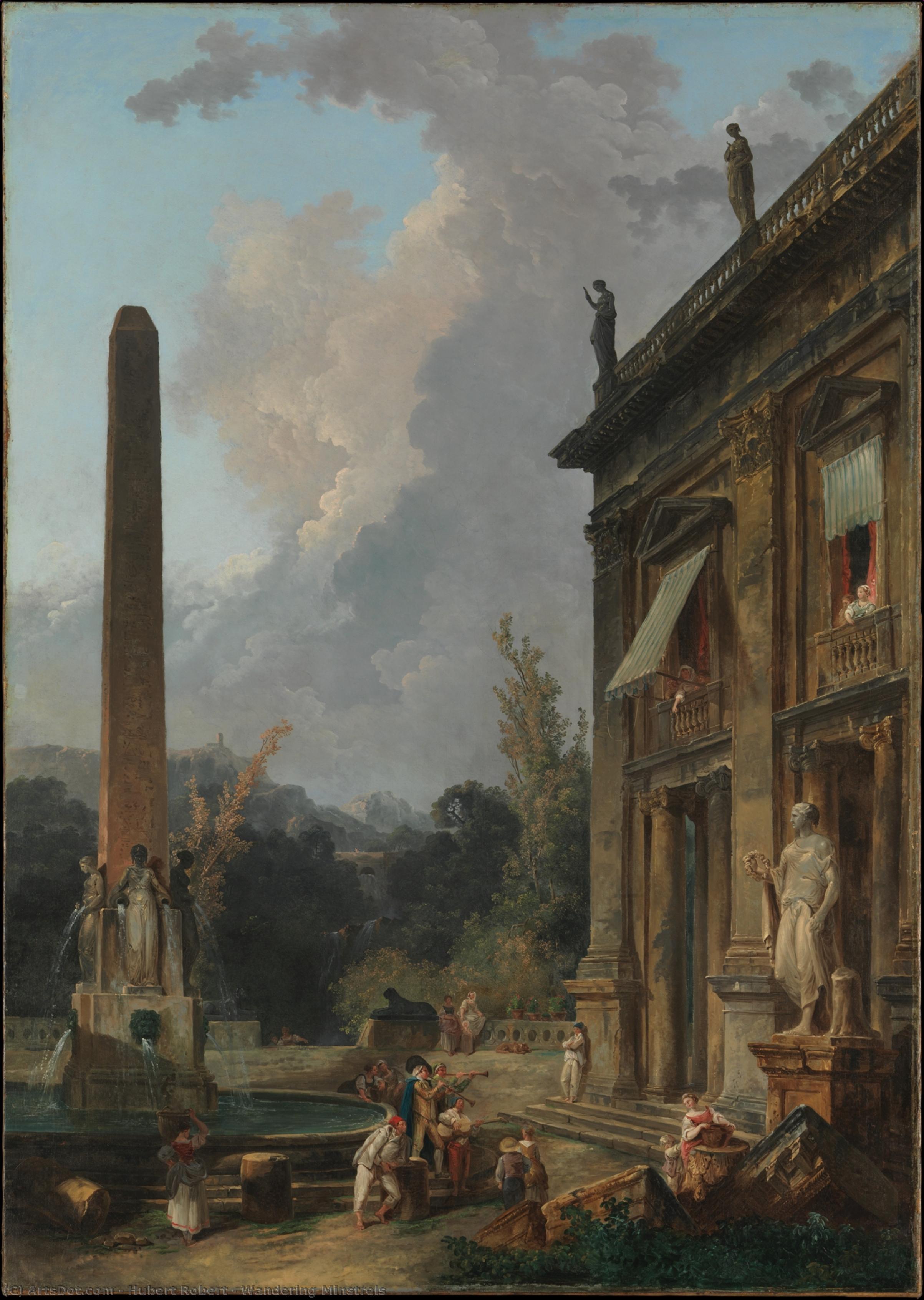 Wandernde Minstrele — Hubert Robert