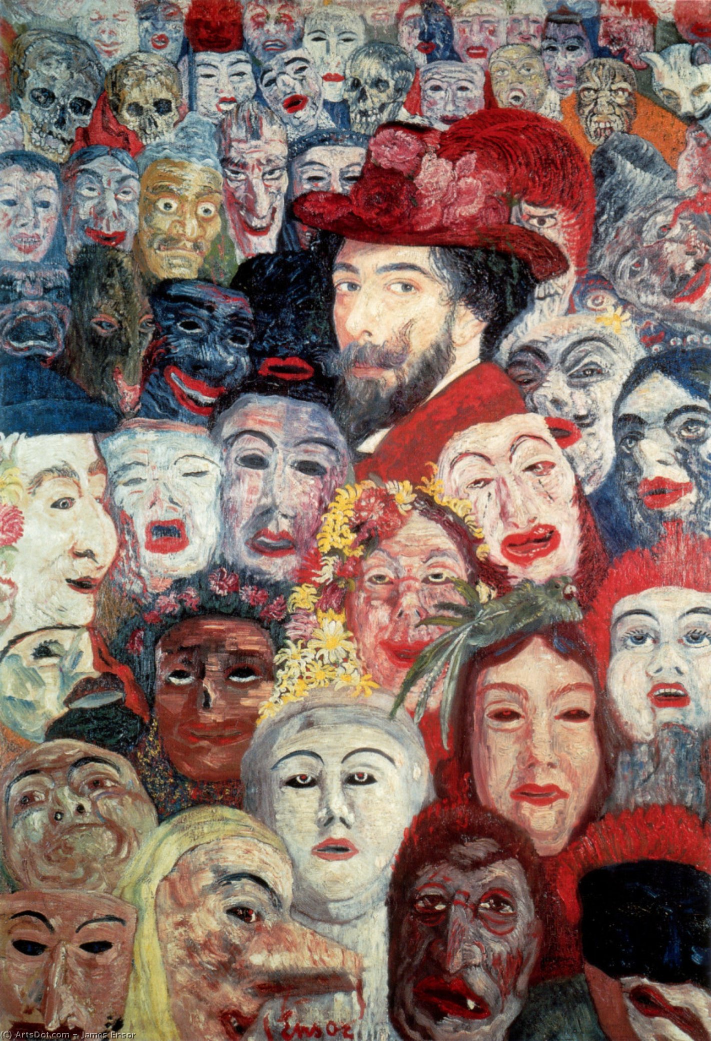 Ensor Avec Des Masques — James Ensor