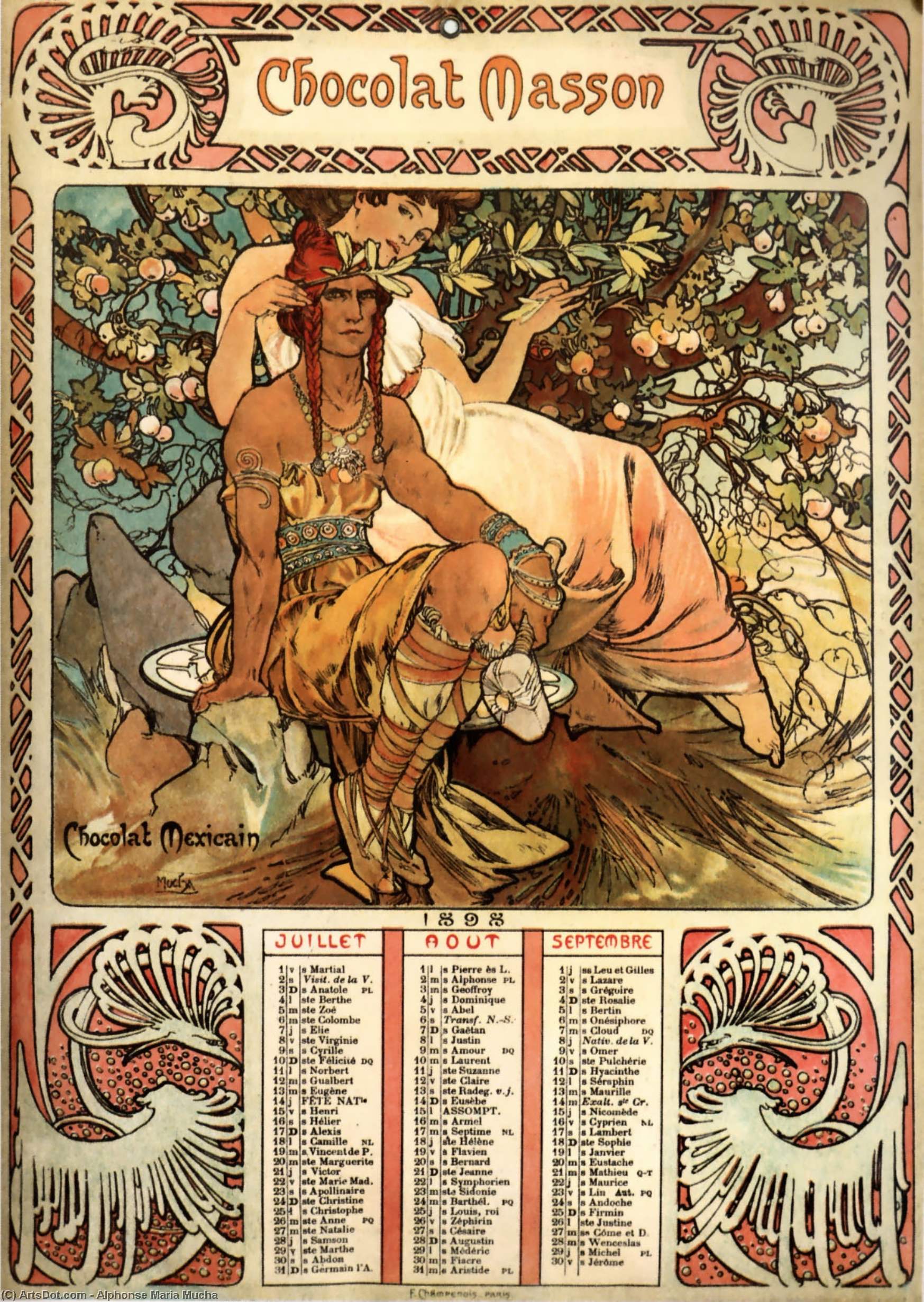 Männlichkeitskalender — Alphonse Maria Mucha