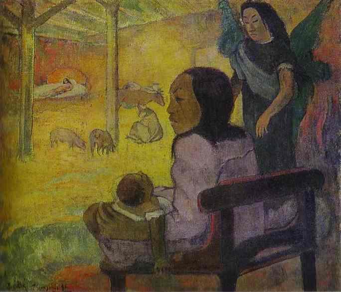 "baby (nativity Of Tahitian Christ)" Translates To "kleiner Christus (taufe In Tahiti)" In German. — Eugène Henri Paul Gauguin