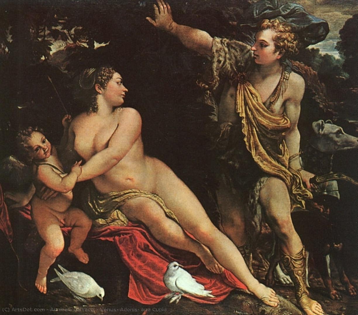 Venere, Adone E Cupido — Annibale Carracci