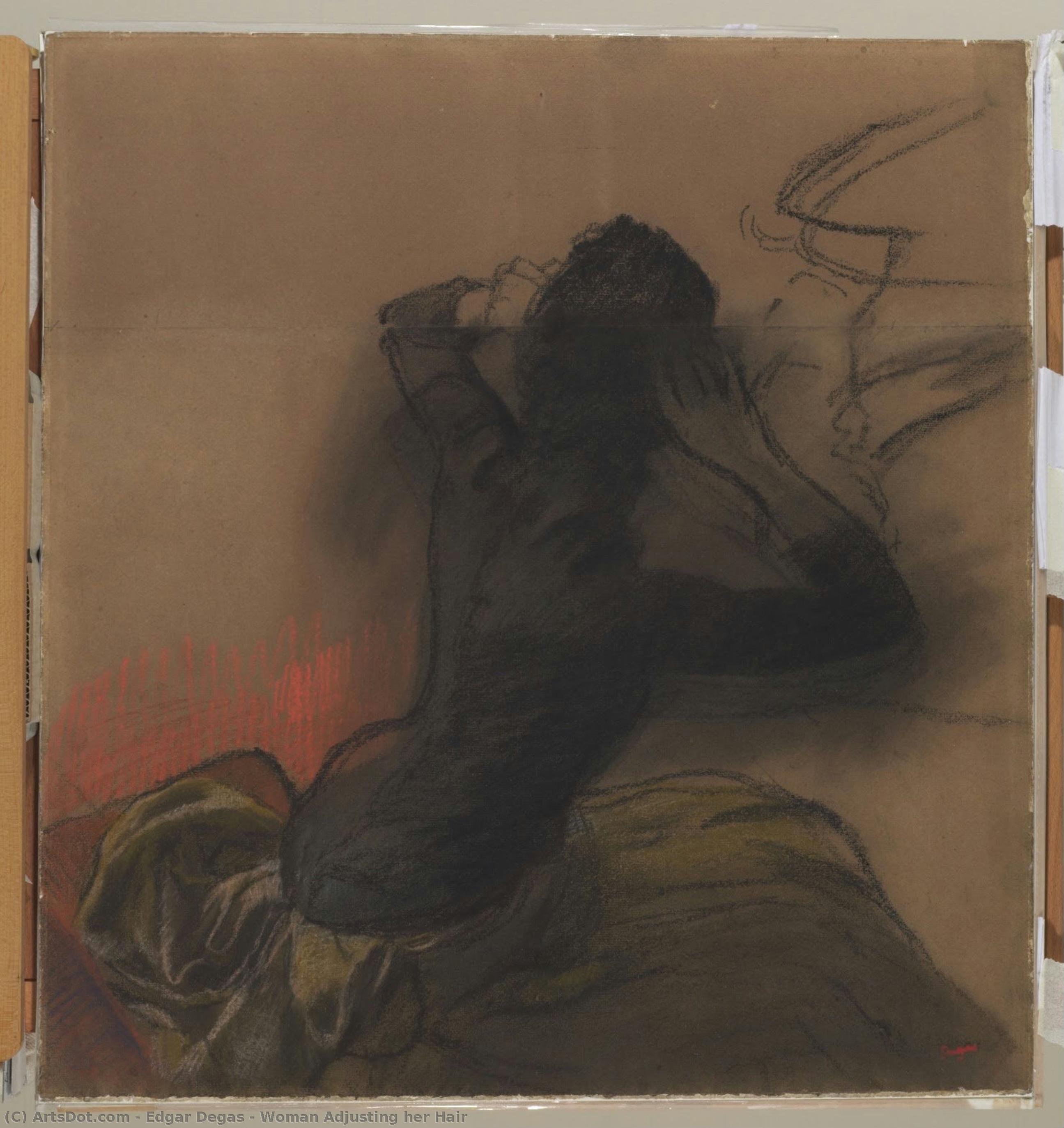 Donna Che Si Sistema I Capelli — Hilaire-germain-edgar Degas