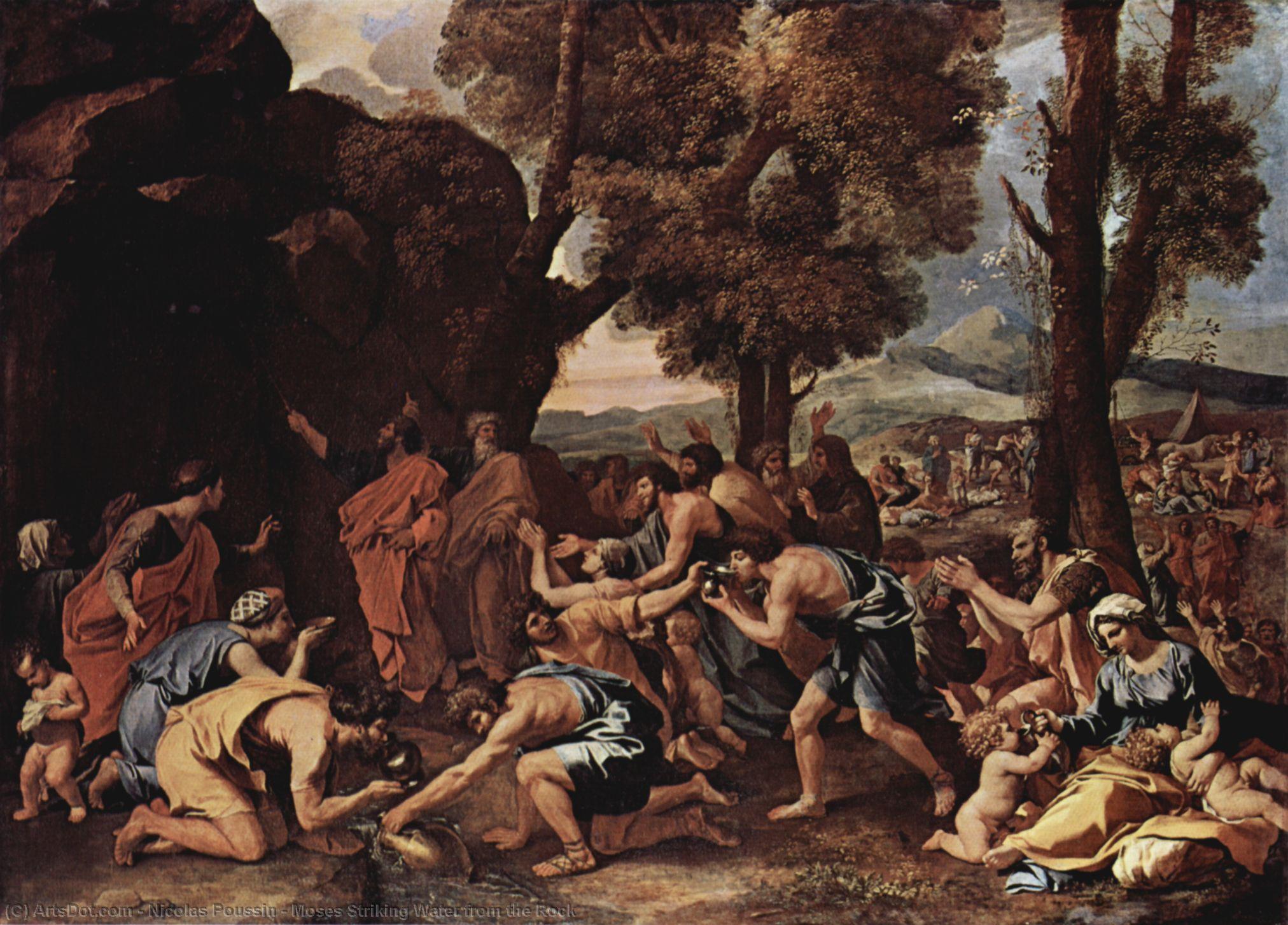 Moses Striking Water From The Rock — Nikolaus Poussin