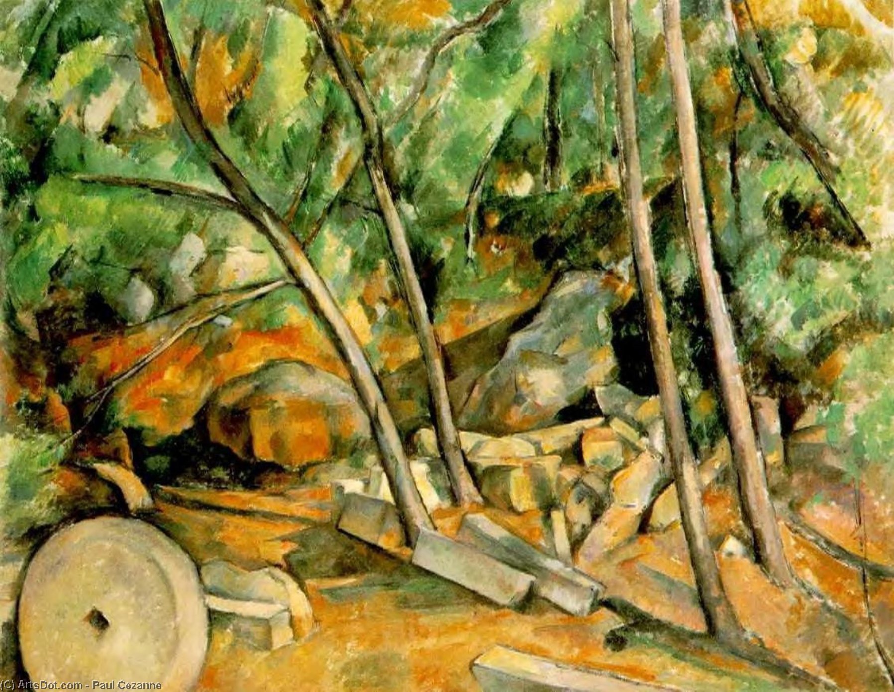 Woods With Millstone — Paul Cézanne