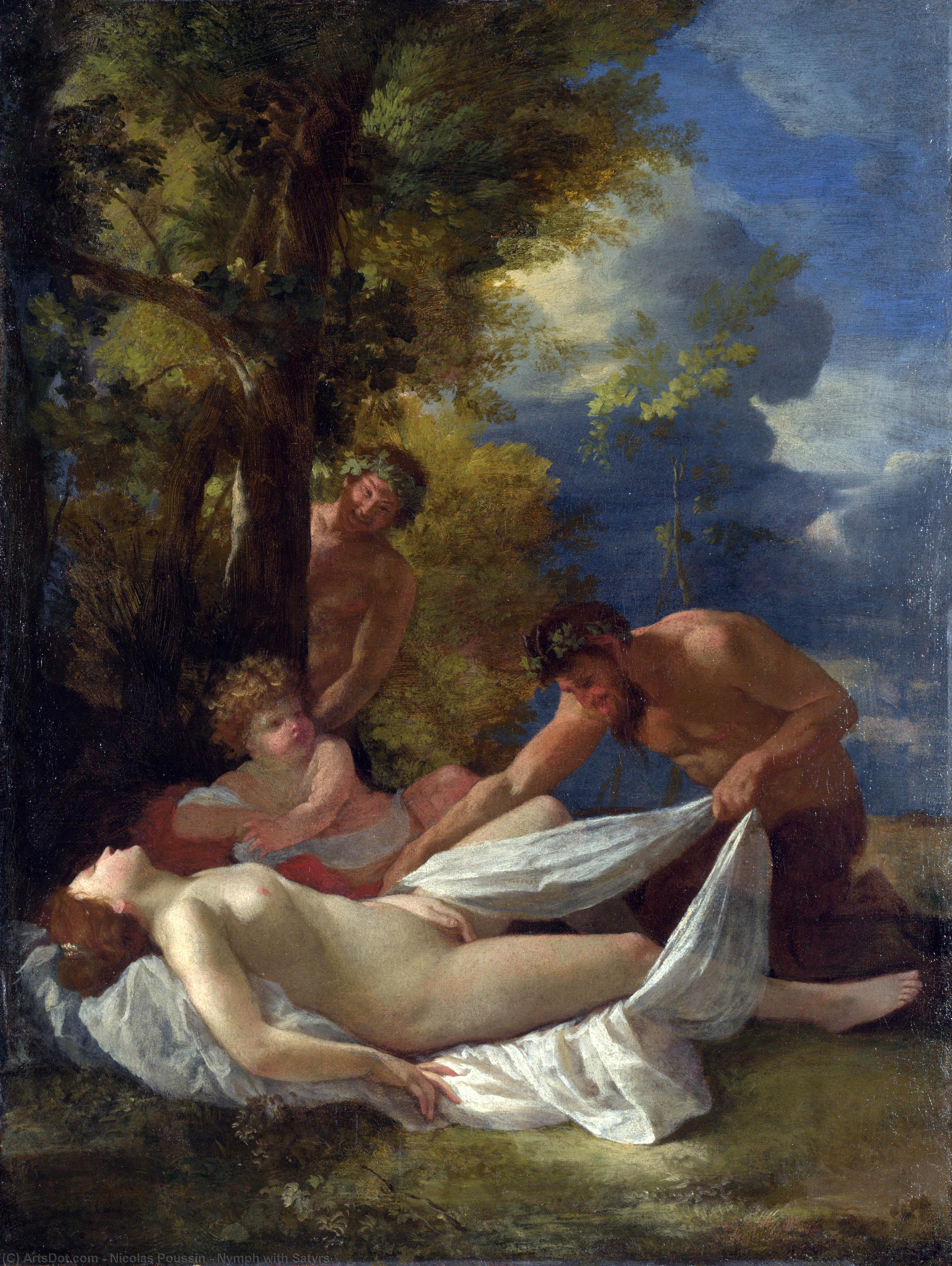 Nymphe Mit Satyrn — Nikolaus Poussin