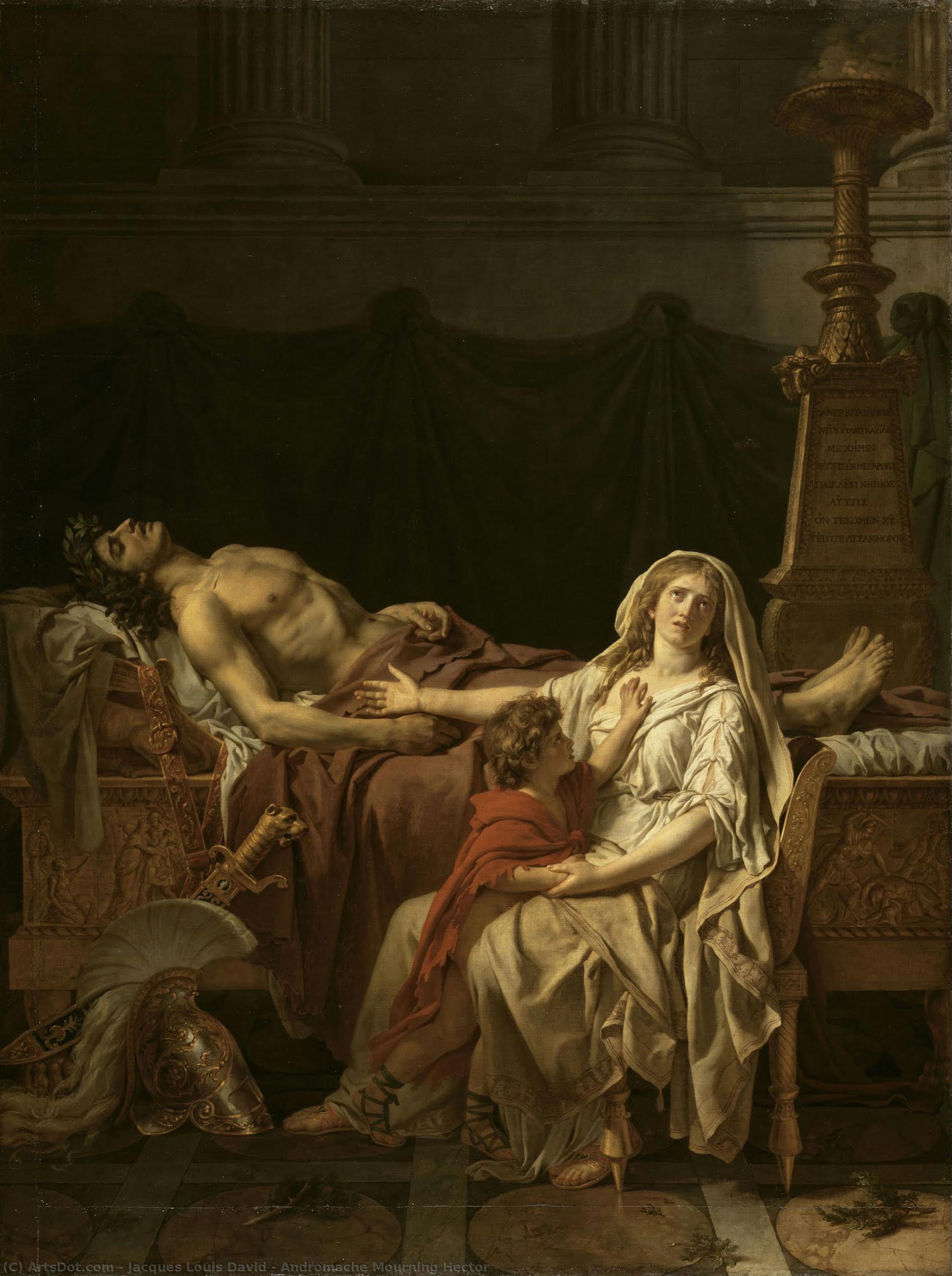 Andromache Piangente Ector — Jacques-louis David