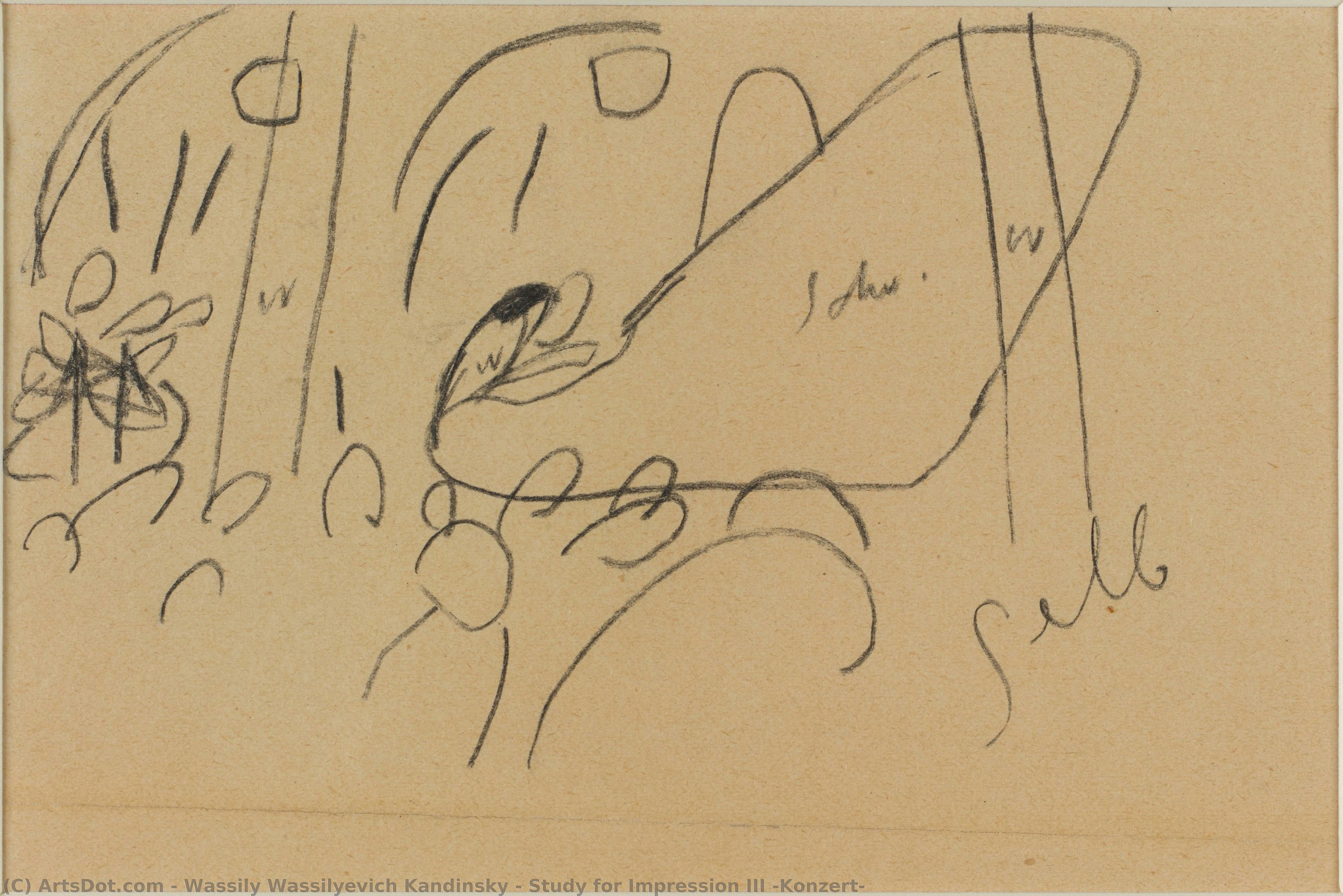 Study For Impression Iii (konzert) — Wassily Wassilyevich Kandinsky