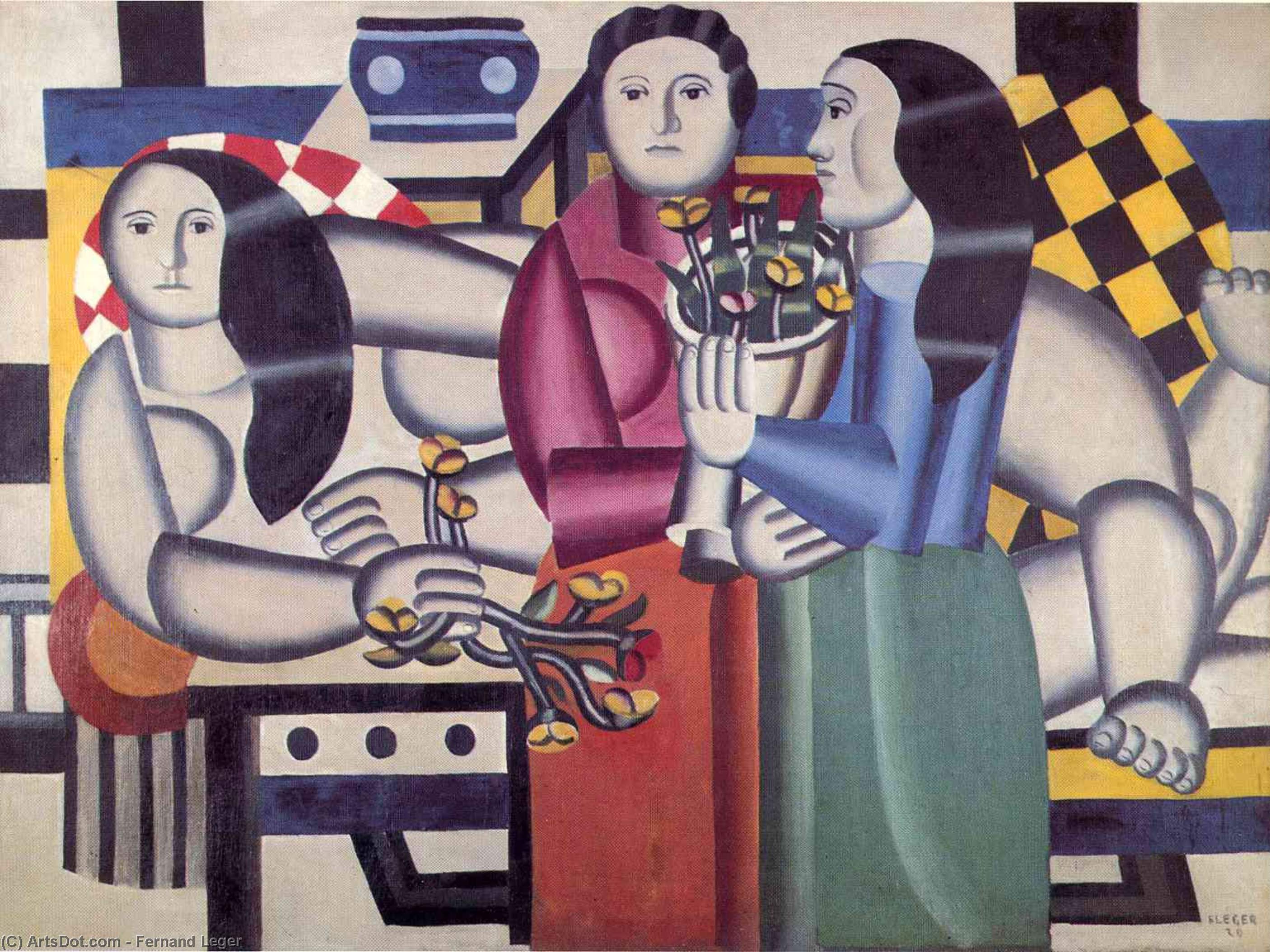 Three Women With Flowers — Fernand Léger