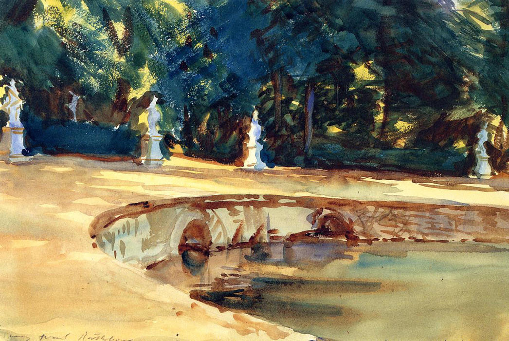 Pool In The Garden Of La Granja — John Singer Sargent