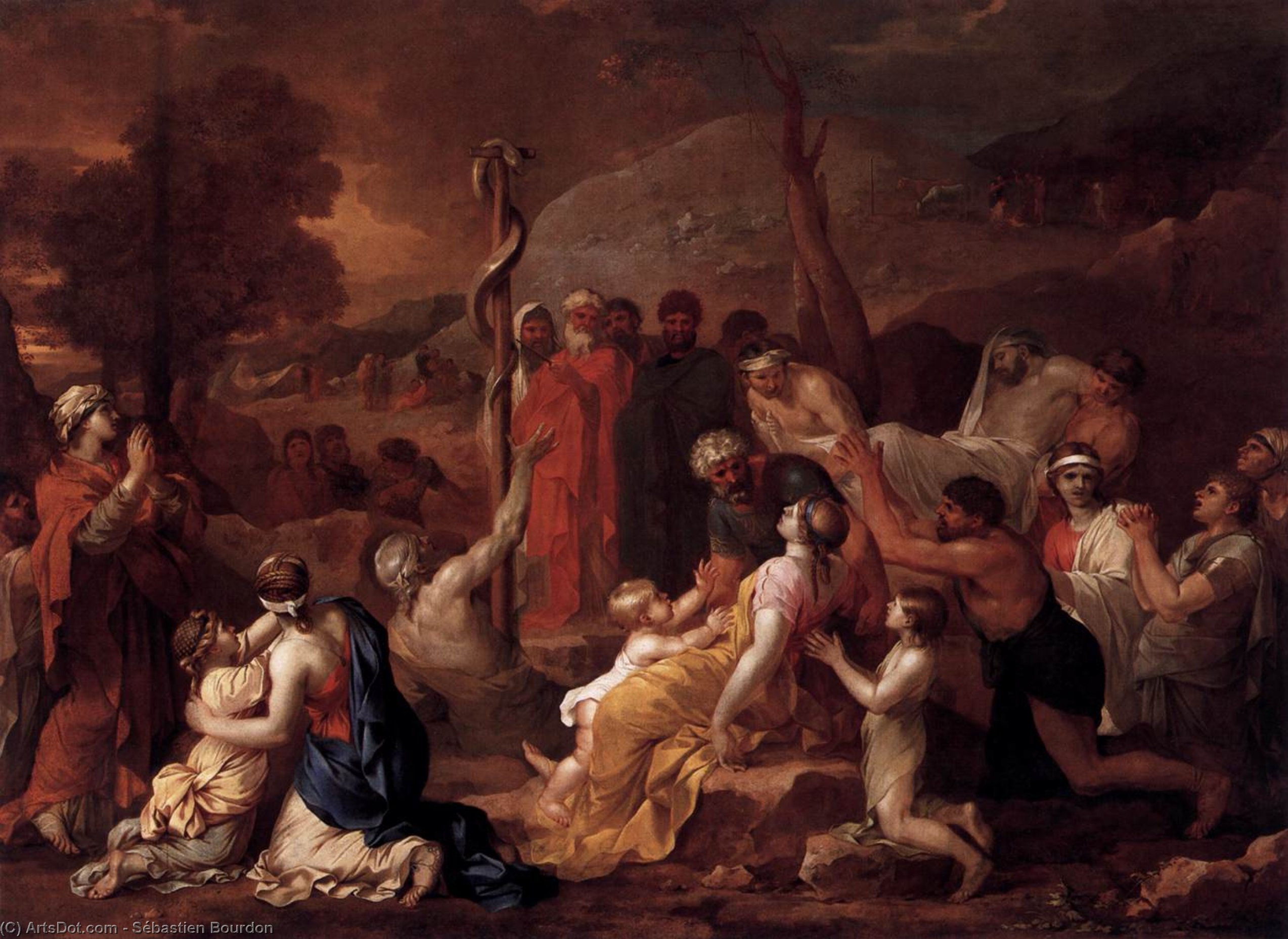 Moses And The Brazen Serpent — Sébastien Bourdon