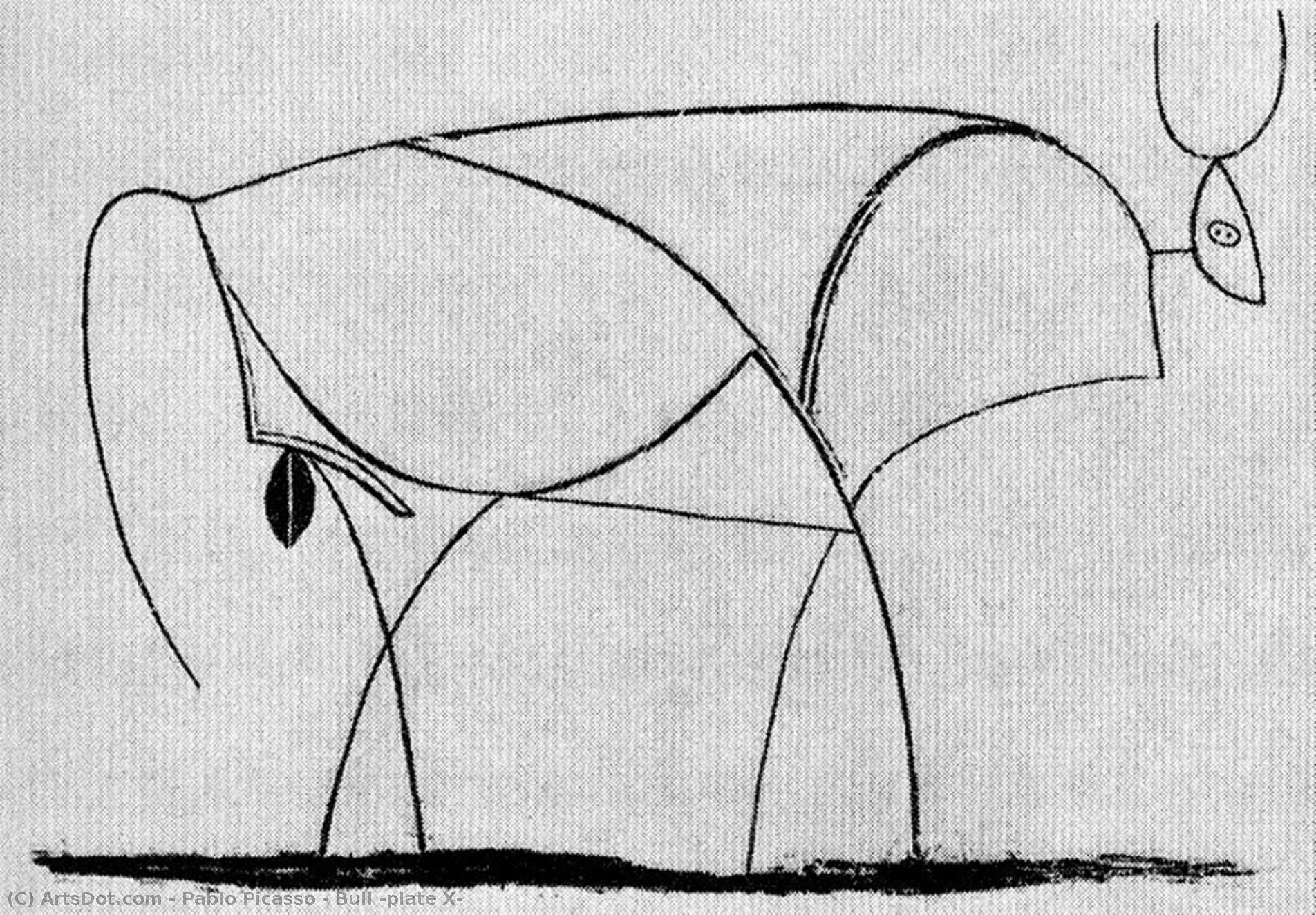 Toro (piatto X) — Pablo Picasso