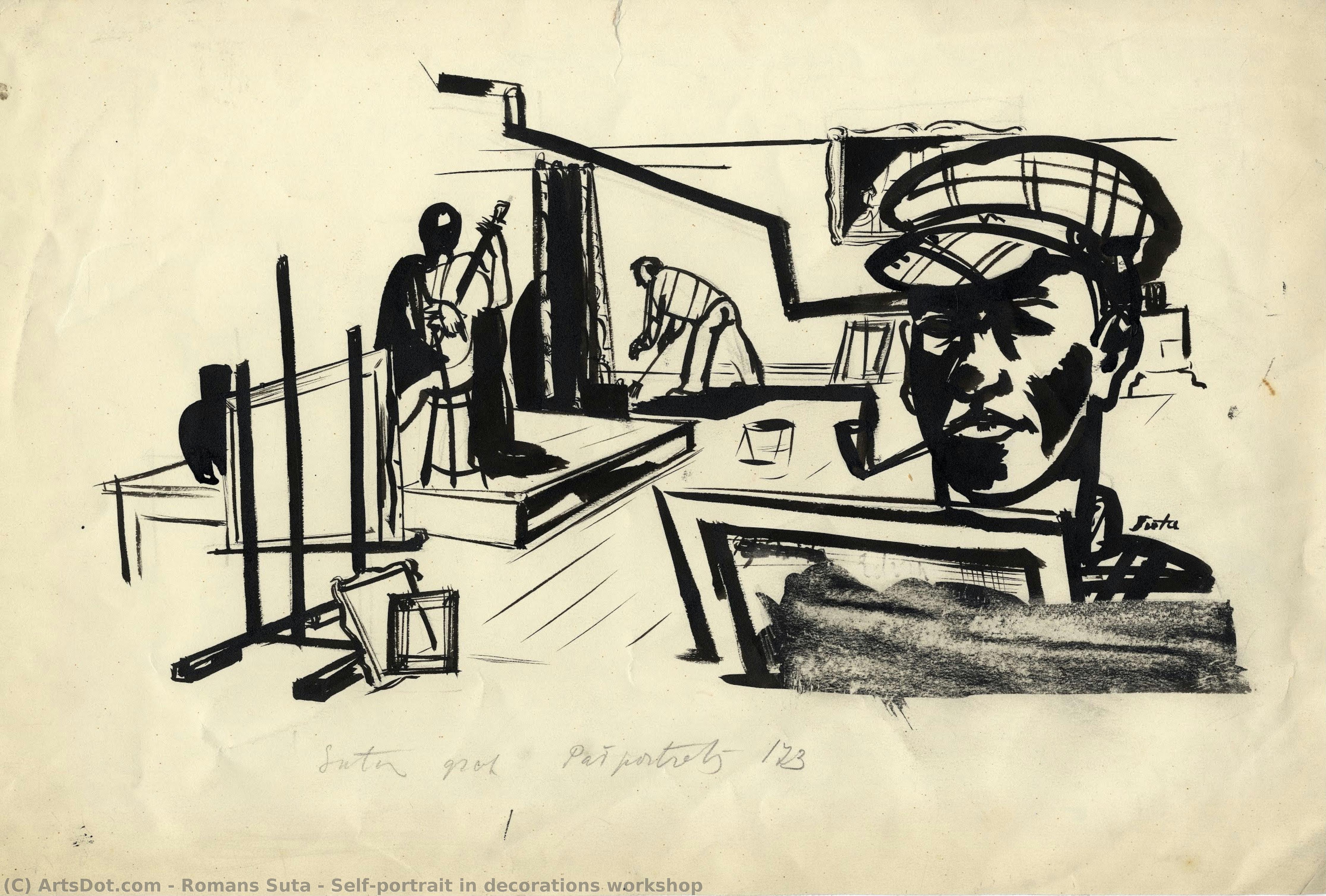 Self-portrait In Decorations Workshop — Romans Suta