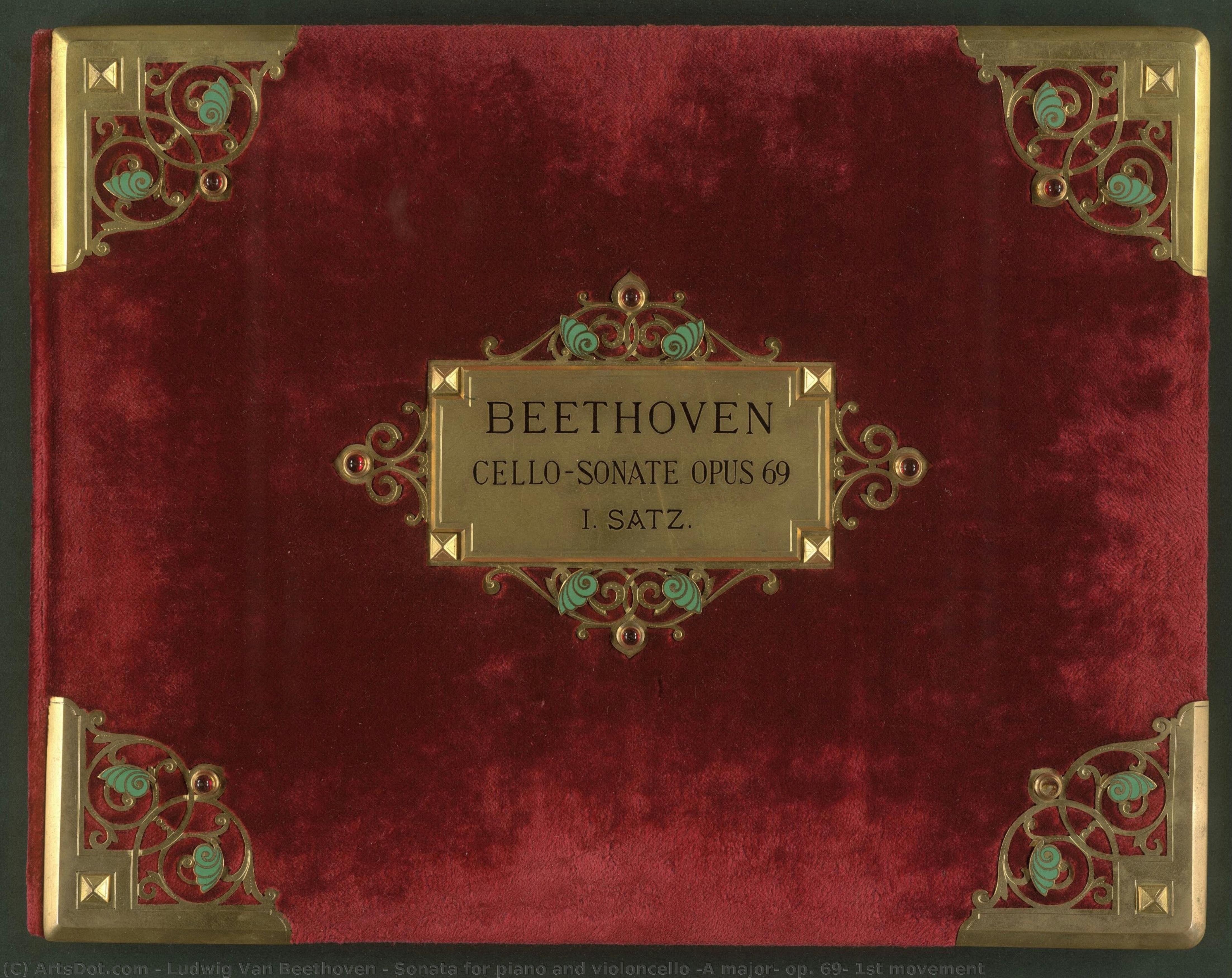 Sonata For Piano And Violoncello (a Major) Op. 69, 1st Movement — Ludwig Van Beethoven