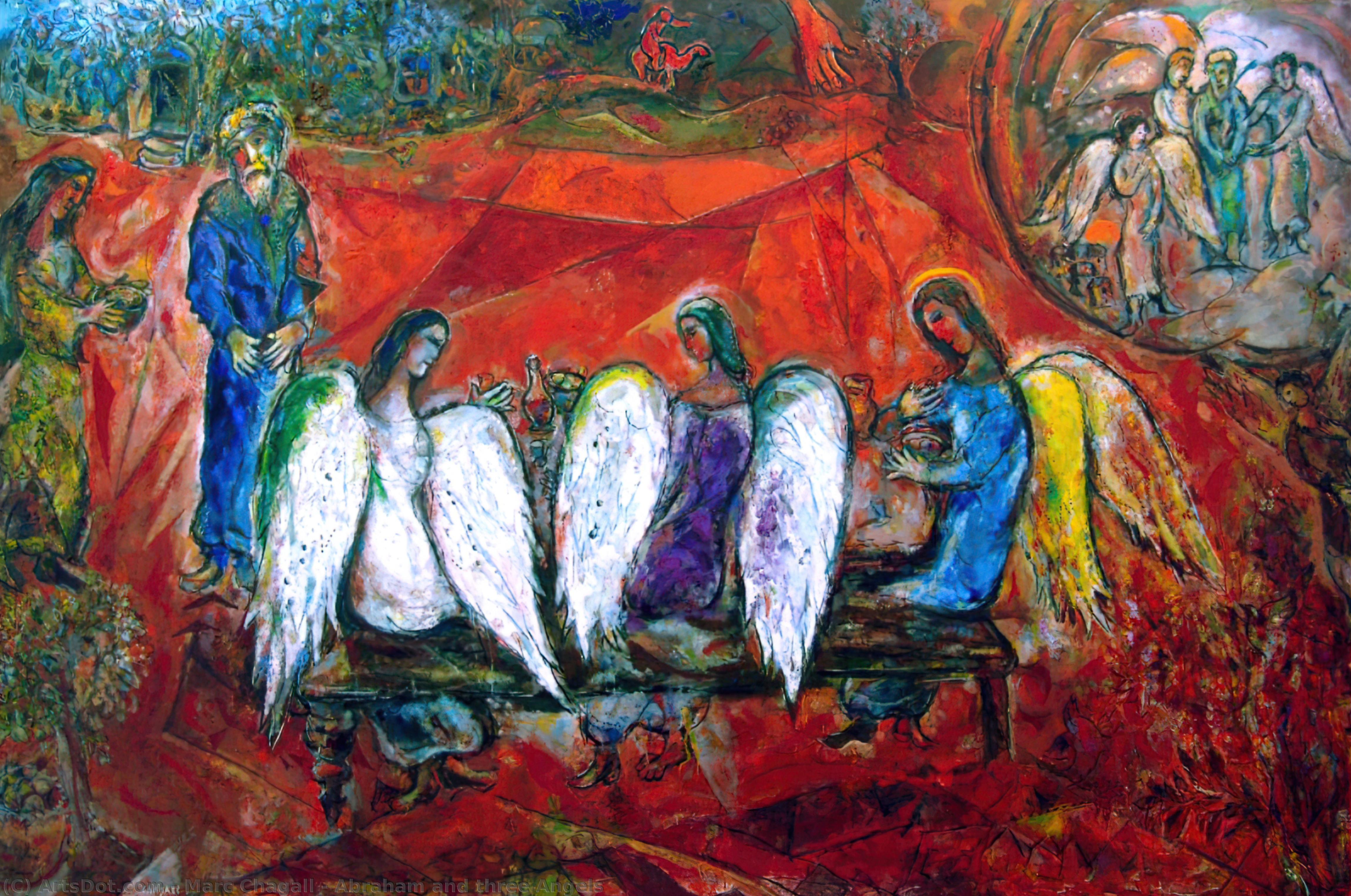 Abraham A Tři Andělé — Marc Chagall