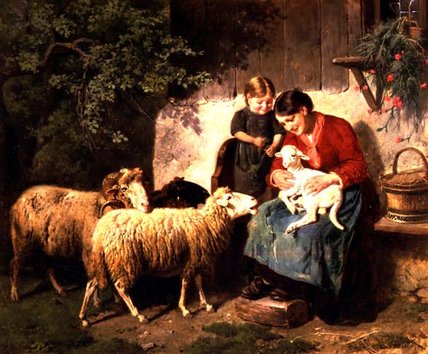 The Pet Lamb — Adolf Eberle