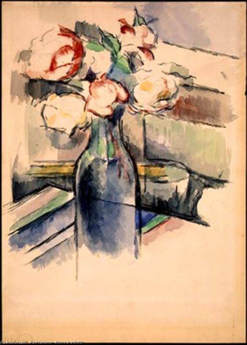 Les Roses Dans Une Bouteille — Paul Cézanne