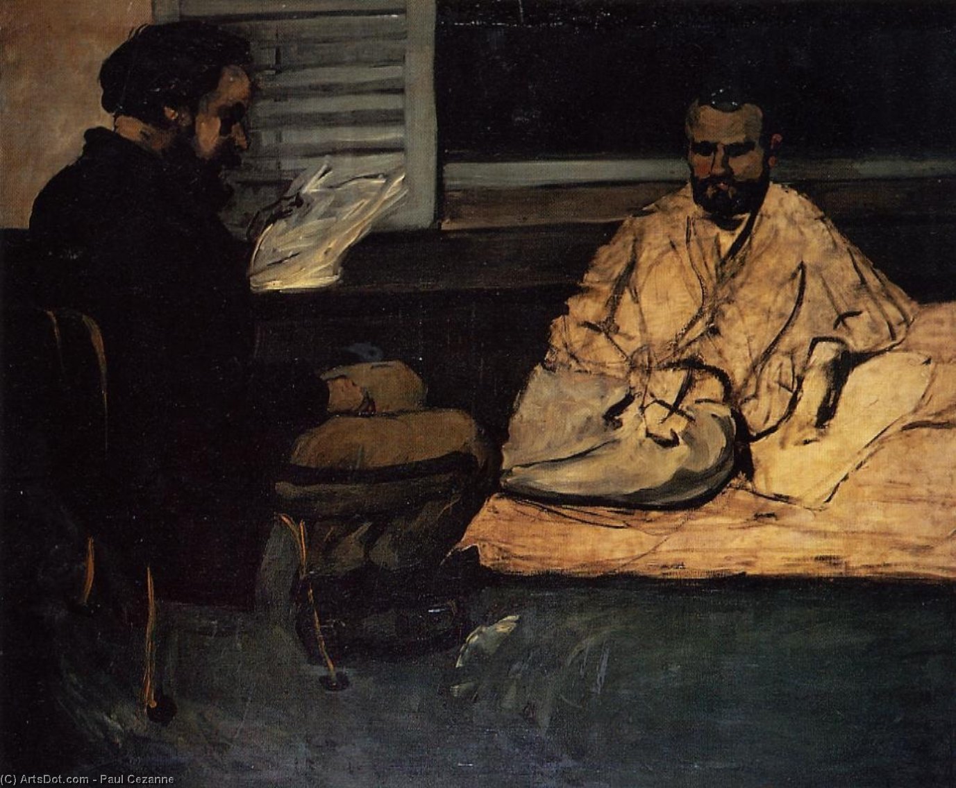 Paul Alexis Reading To Zola — 塞尚