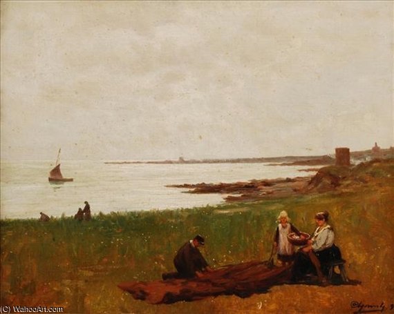 Coastal Landscape With Figures — Alexander Young