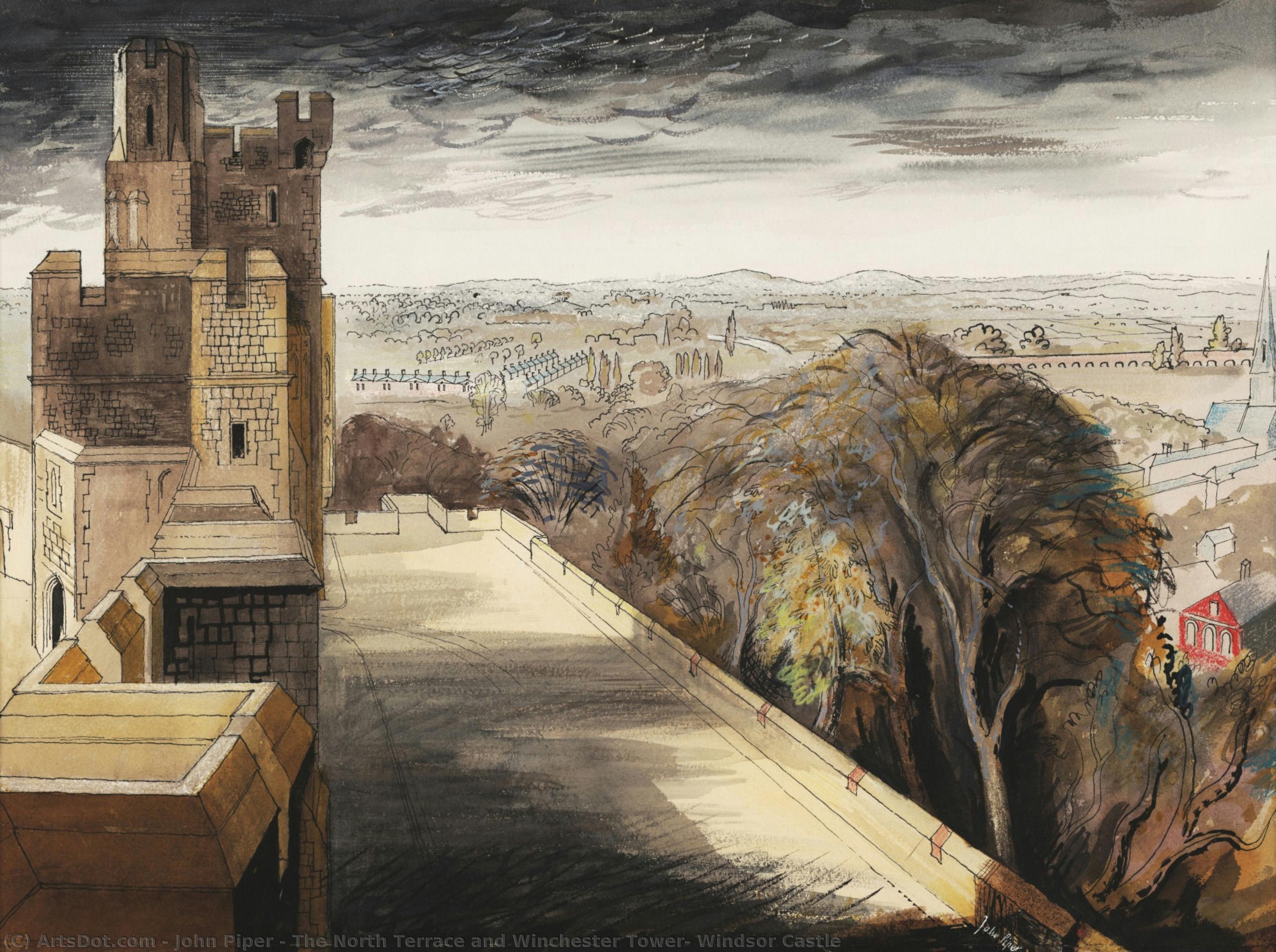 La Terrazza Nord E La Torre Winchester, Castello Di Windsor — John Piper