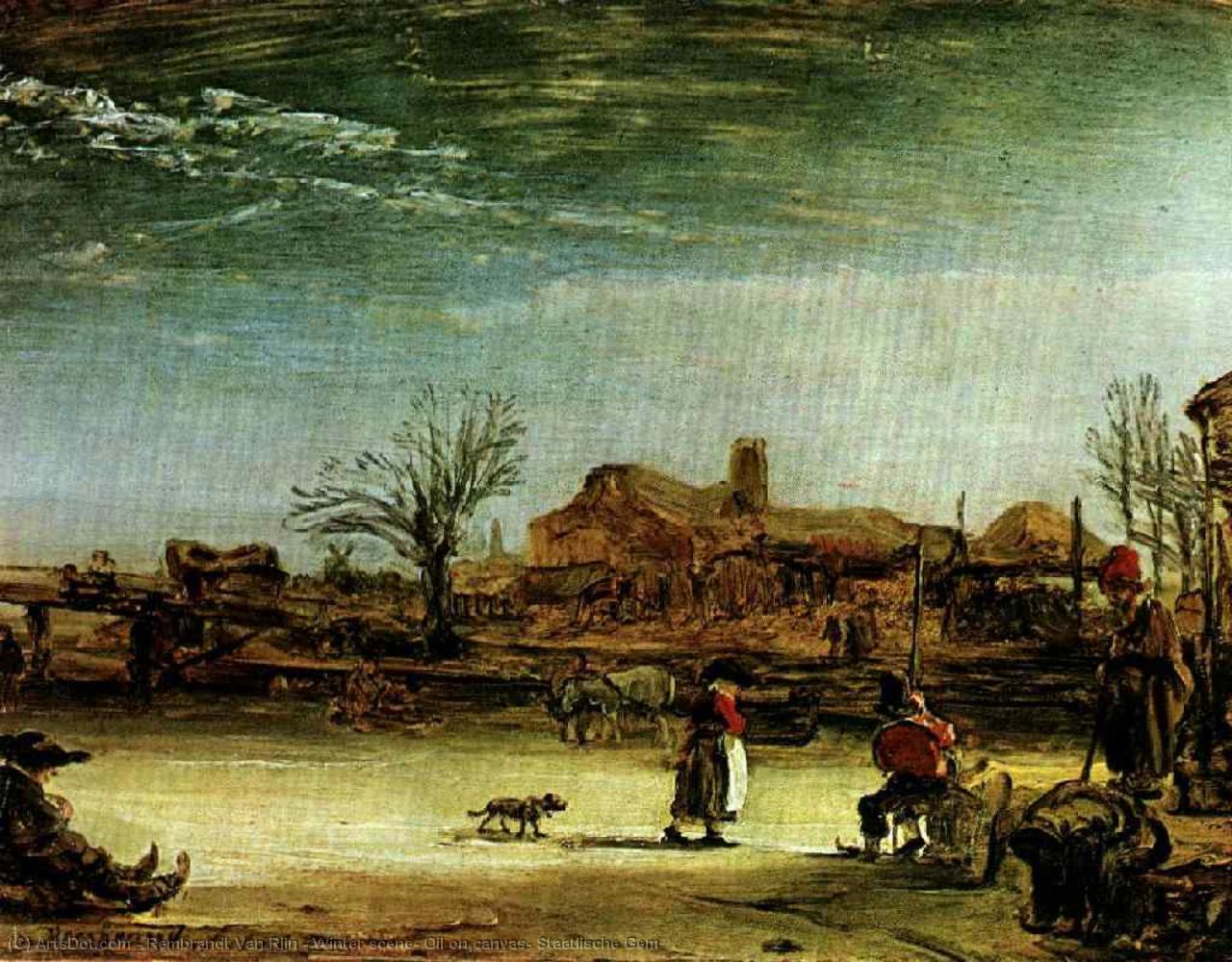 Winter Landscape — Rembrandt Van Rijn