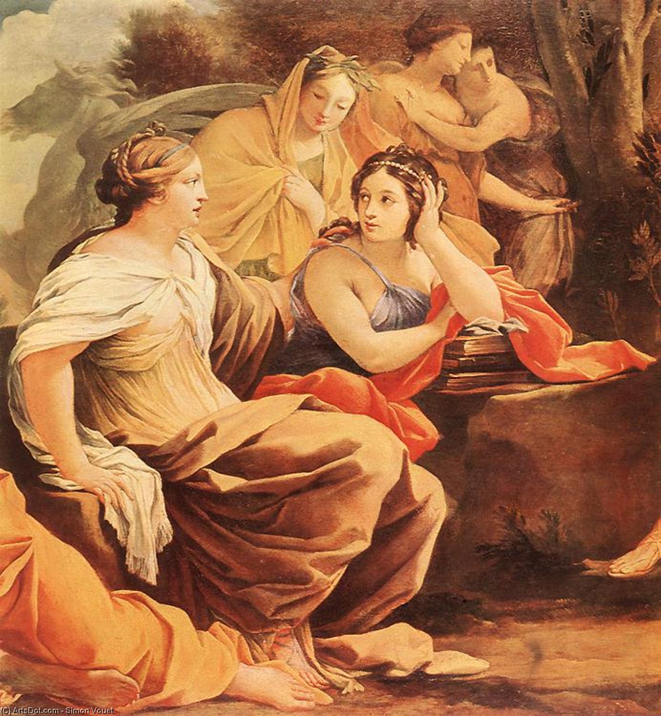 Parnass Oder Apollo Und Die Musen (detail) — Simon Vouet