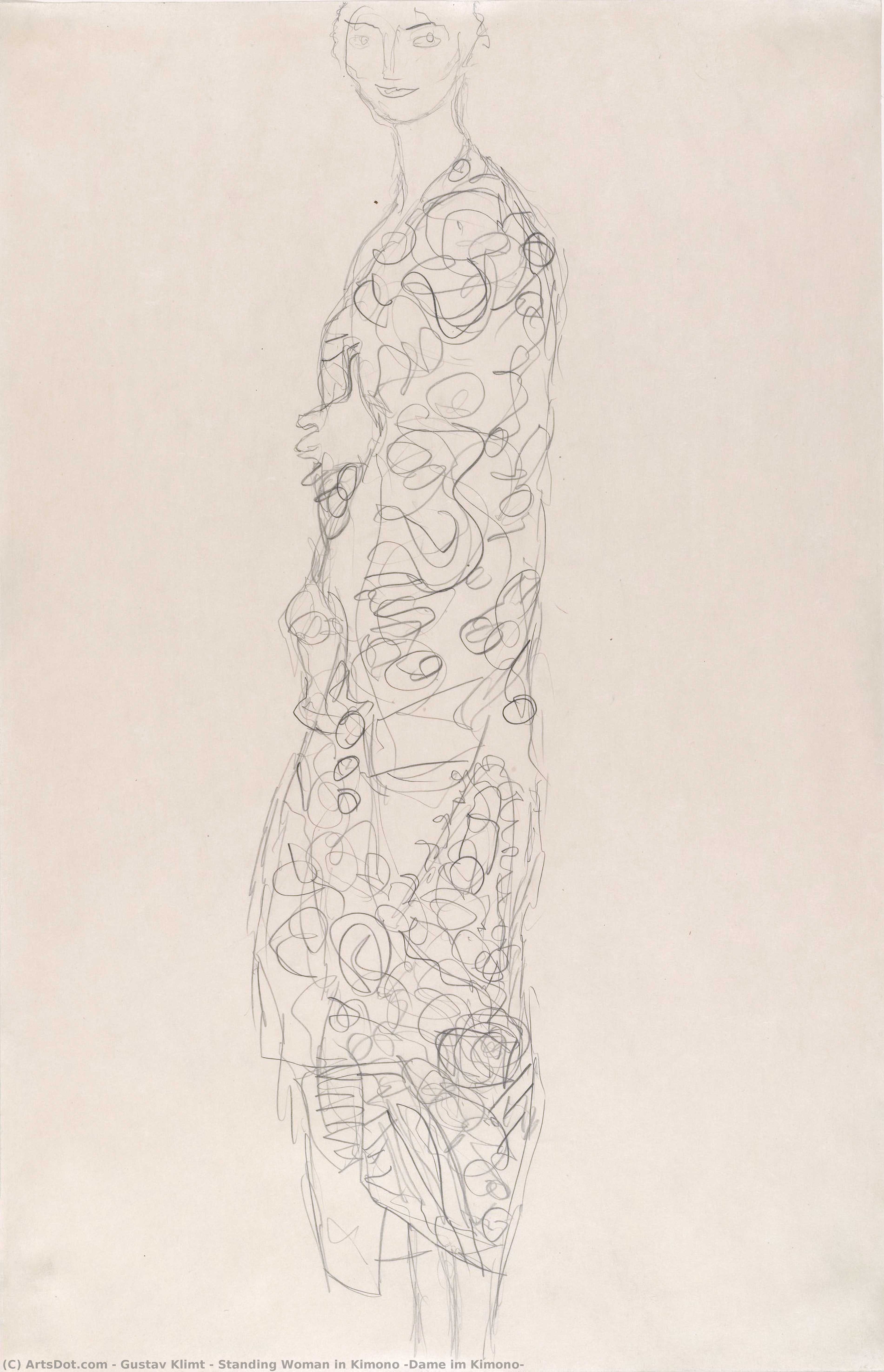 Dame Im Kimono — Gustav Klimt