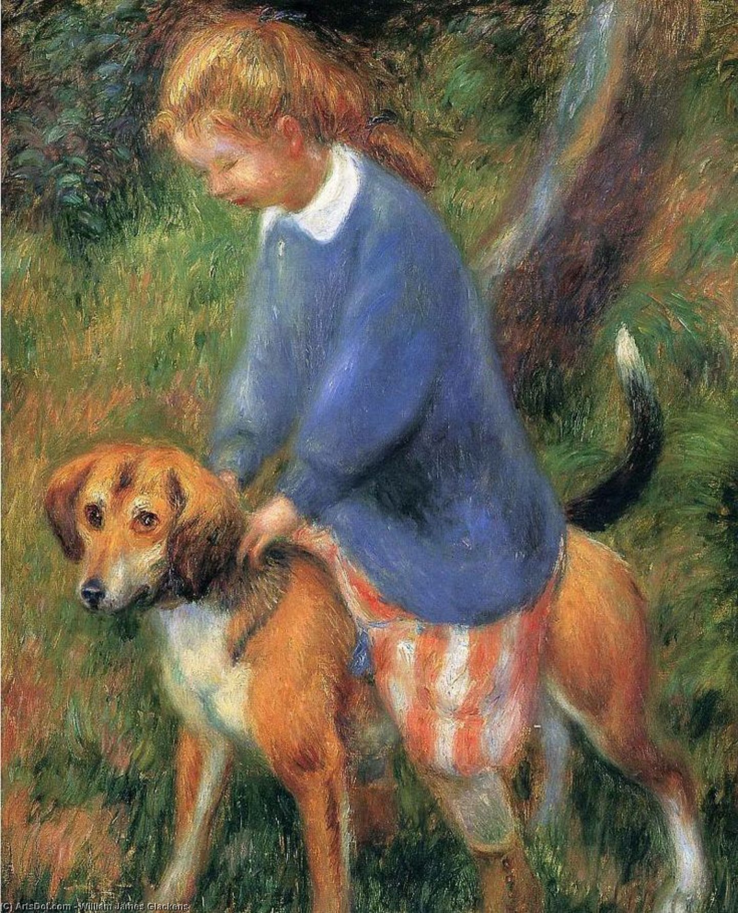Lenna Con Il Cane Dalla Muta — William James Glackens