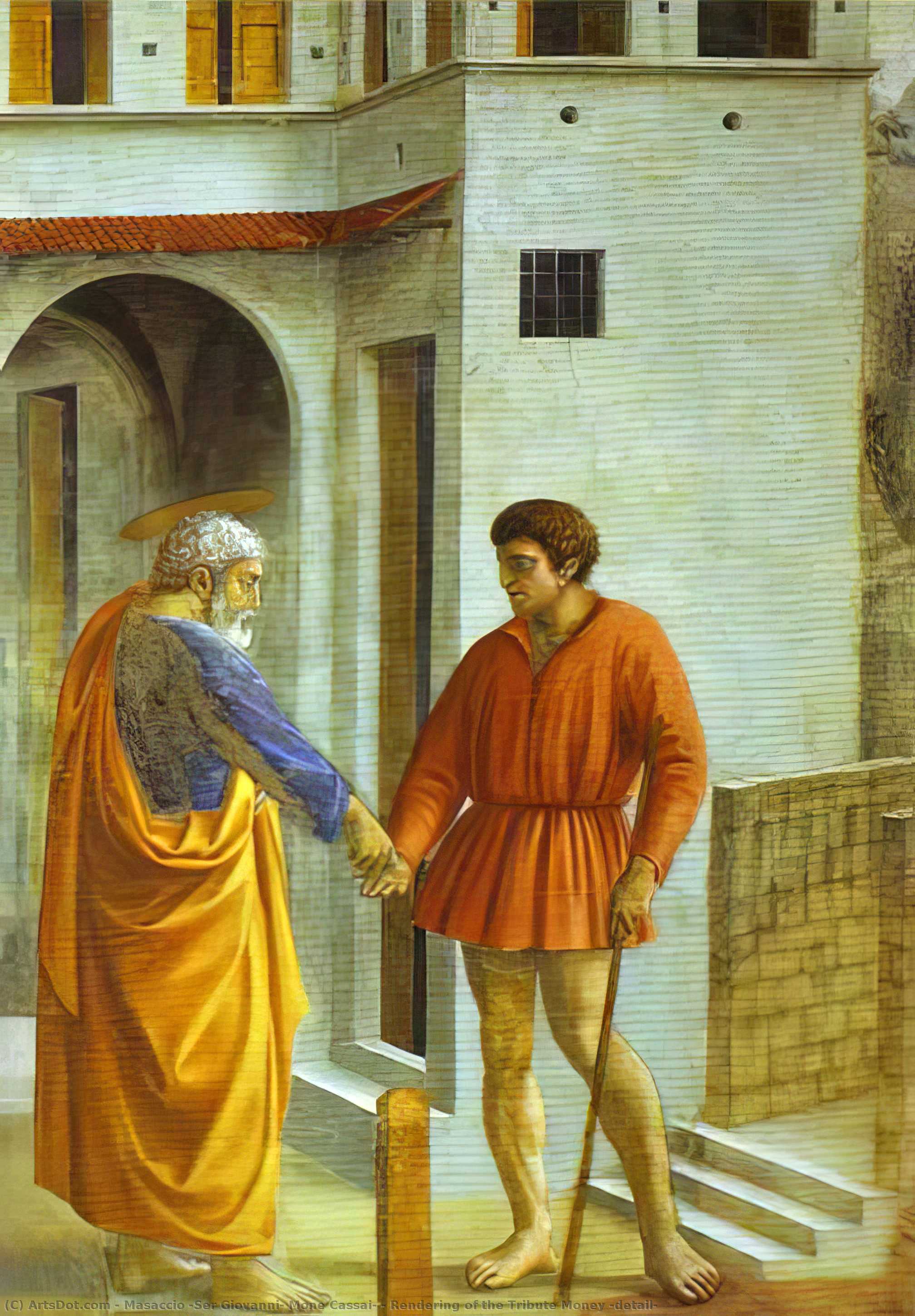 Rendering Da Moeda Tributária (detalhe) — Masaccio