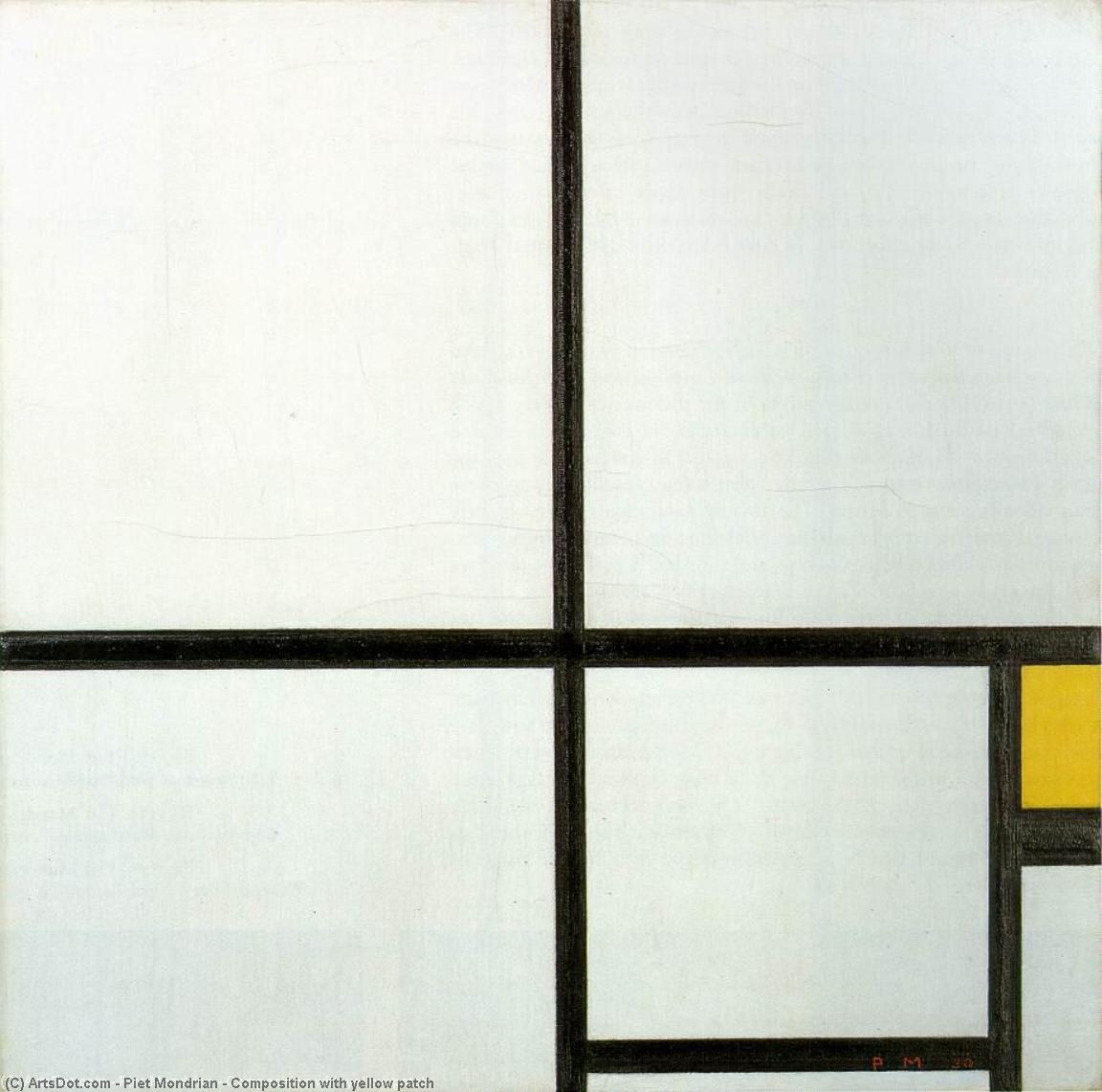 Composição Com Amarelo — Piet Mondrian