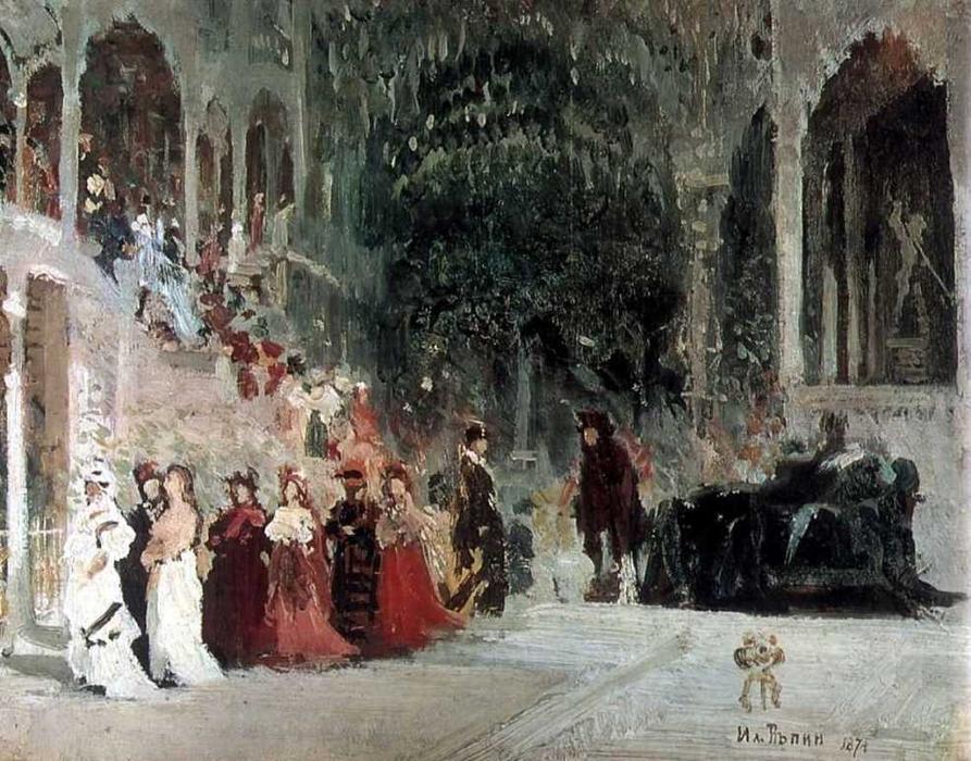 Scene From Balet (study) — Ilya Efimovič Repin