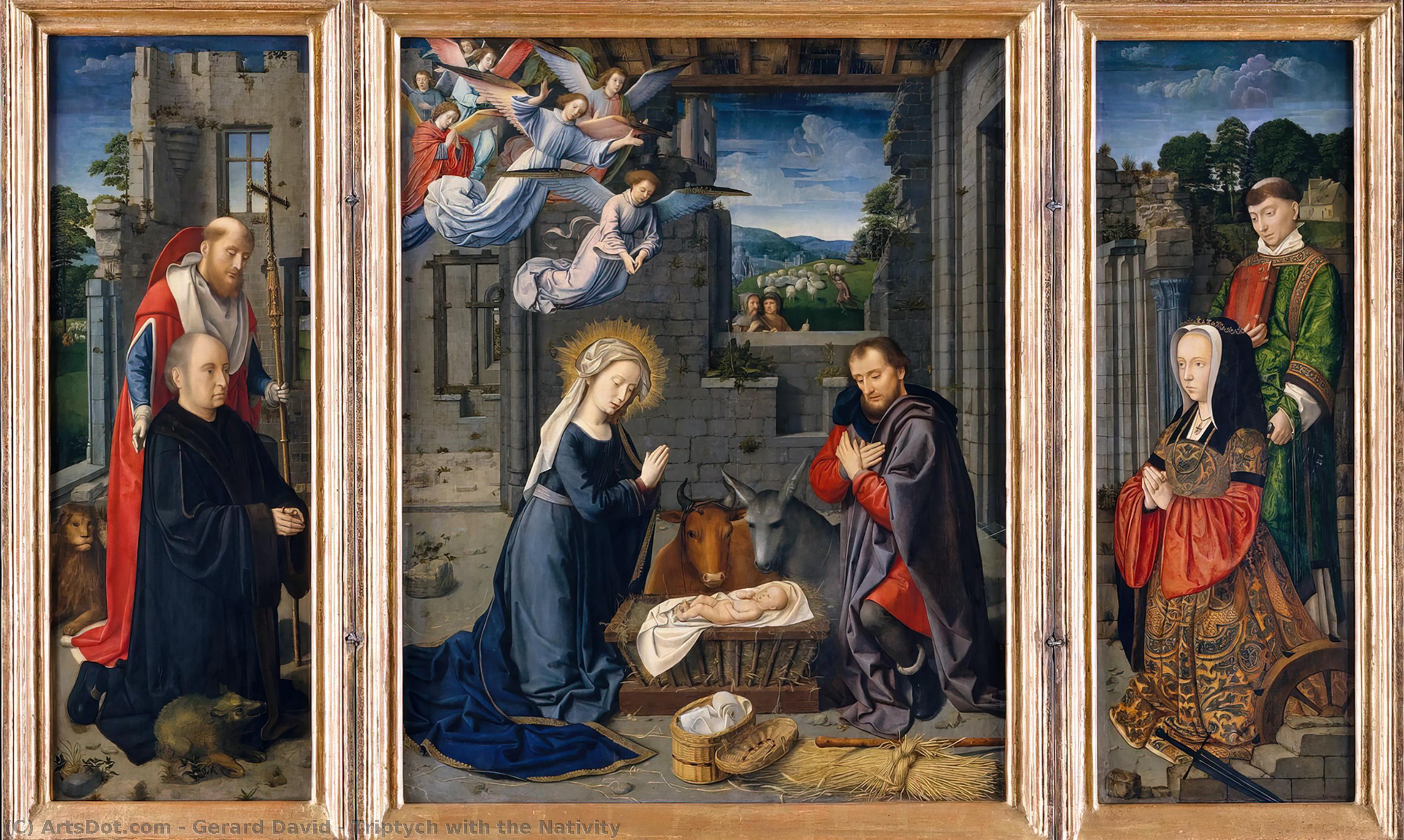 Triptych With The Nativity — Gerard David
