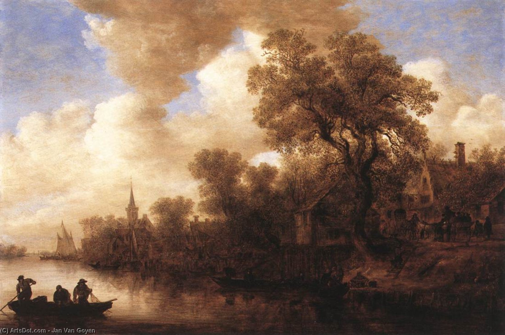 Flodscene — Jan Van Goyen
