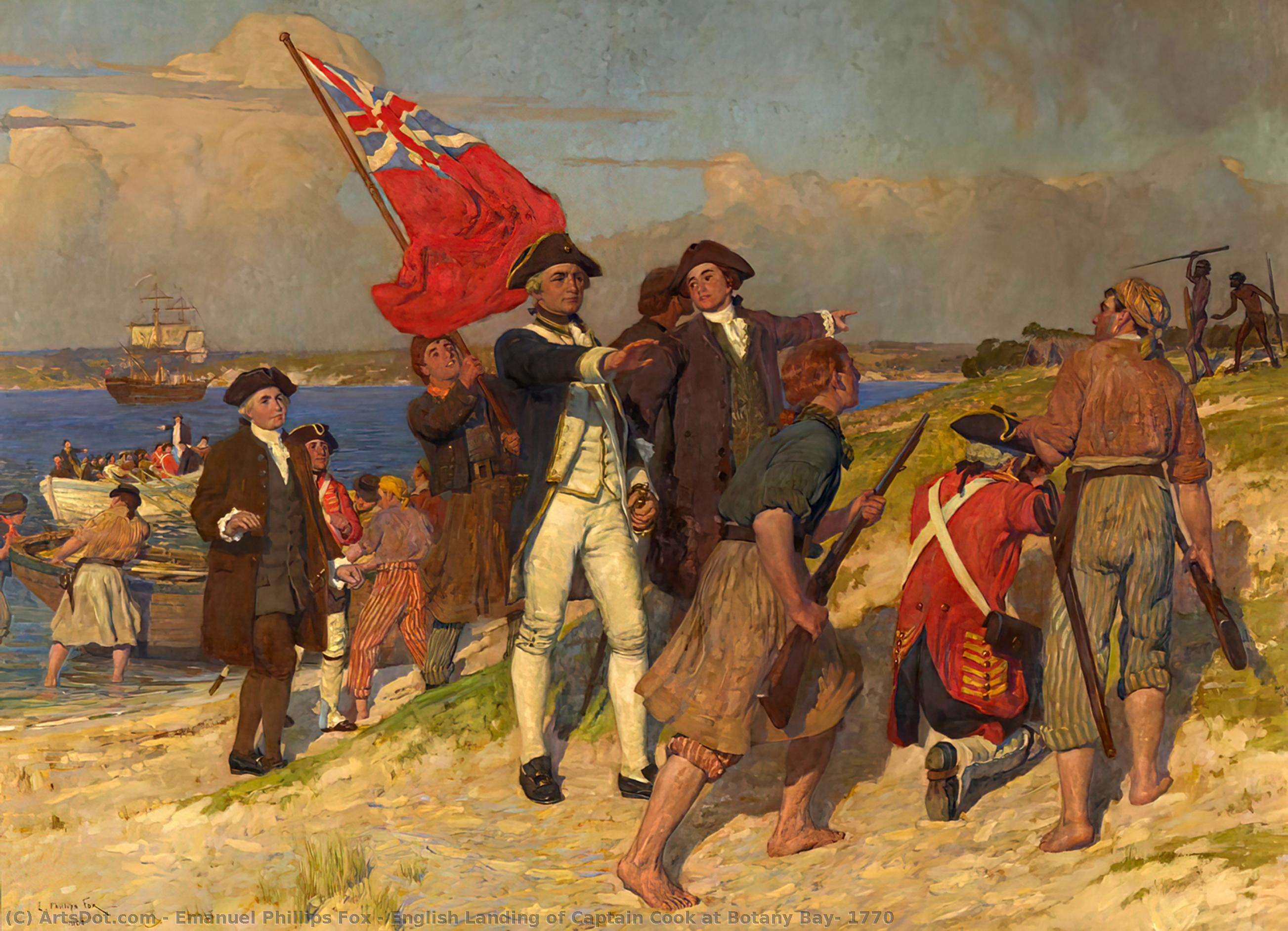 Přistání Kapitána Cooka V Botany Bay — Emanuel Phillips Fox