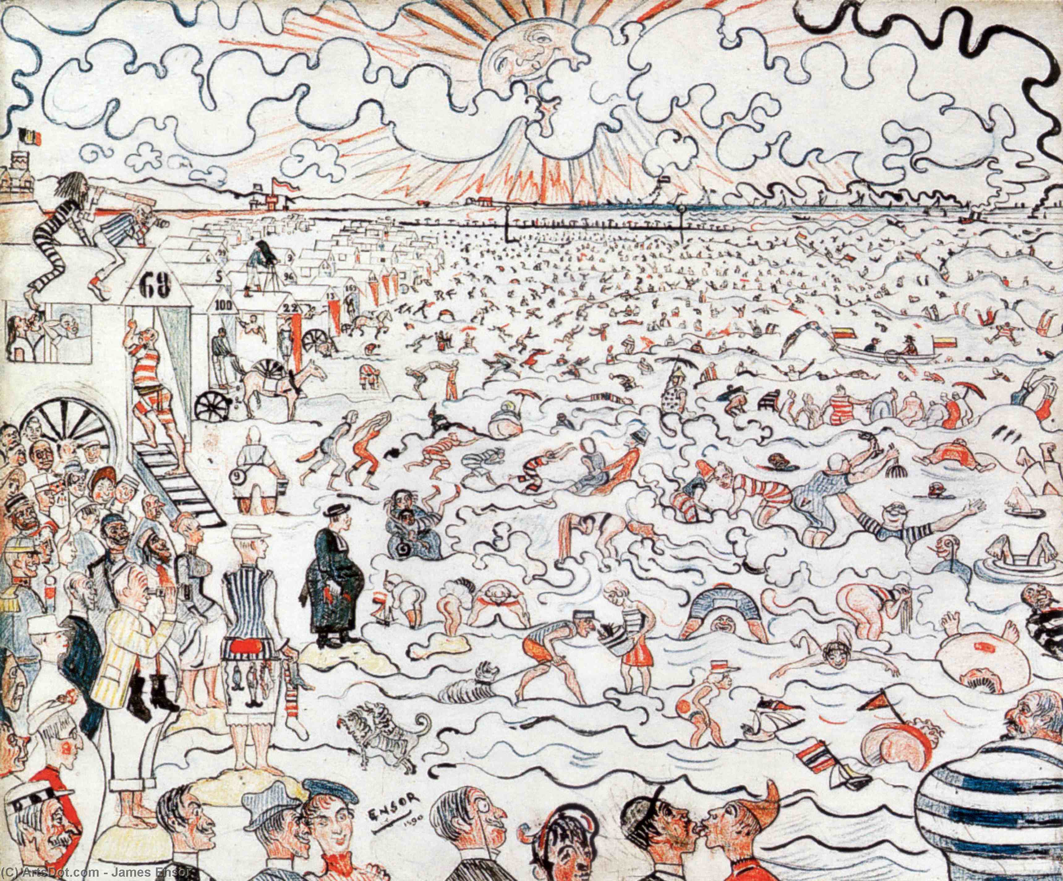 The Baths At Ostend — James Ensor