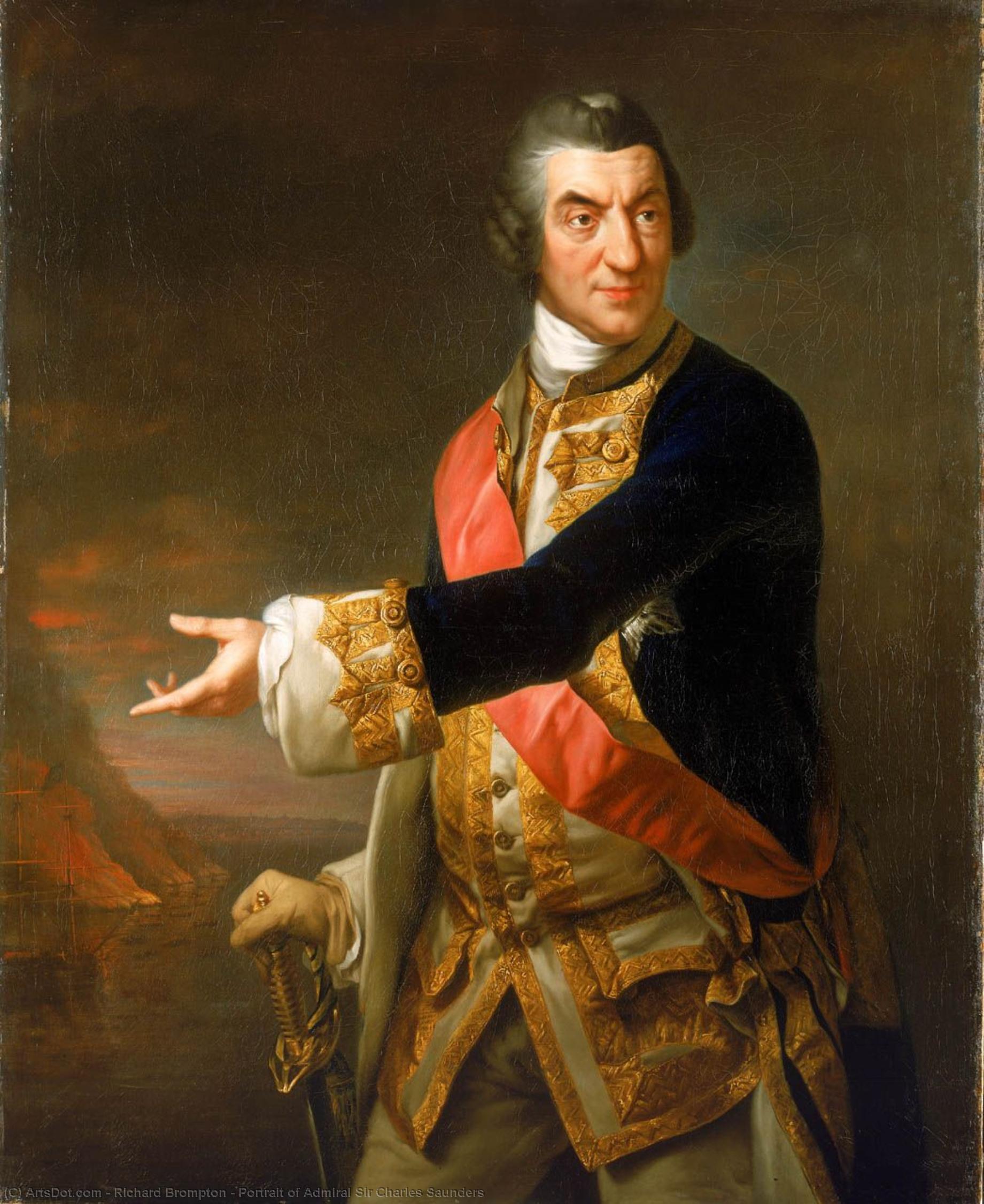 Portrait Of Admiral Sir Charles Saunders — Richard Brompton