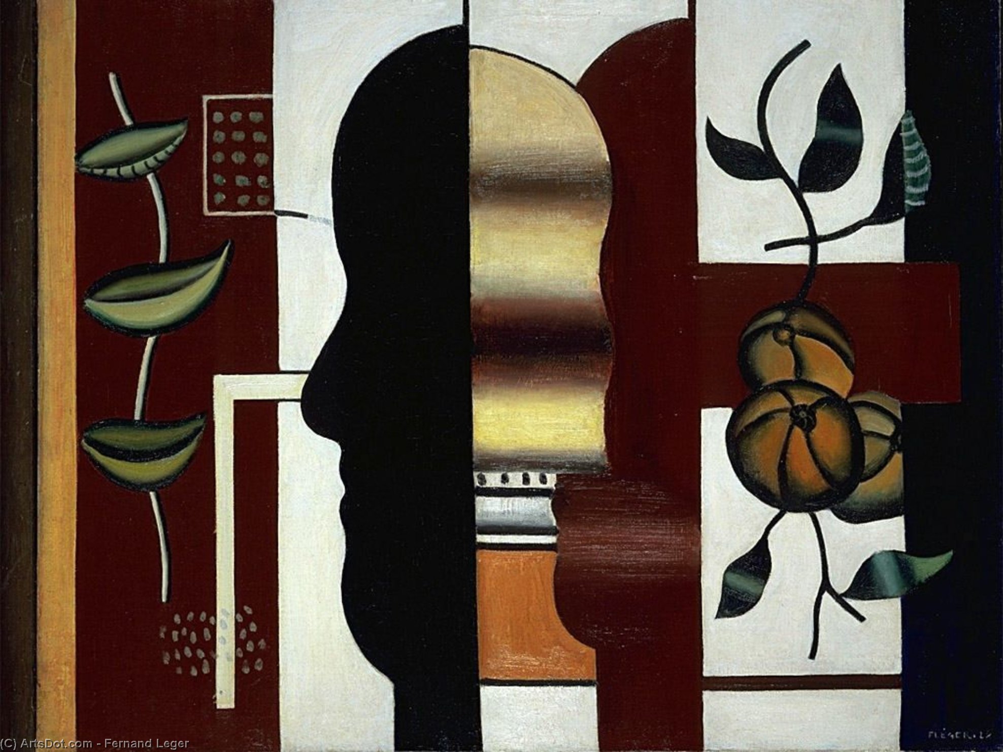Natura Morta Con Profilo — Fernand Léger