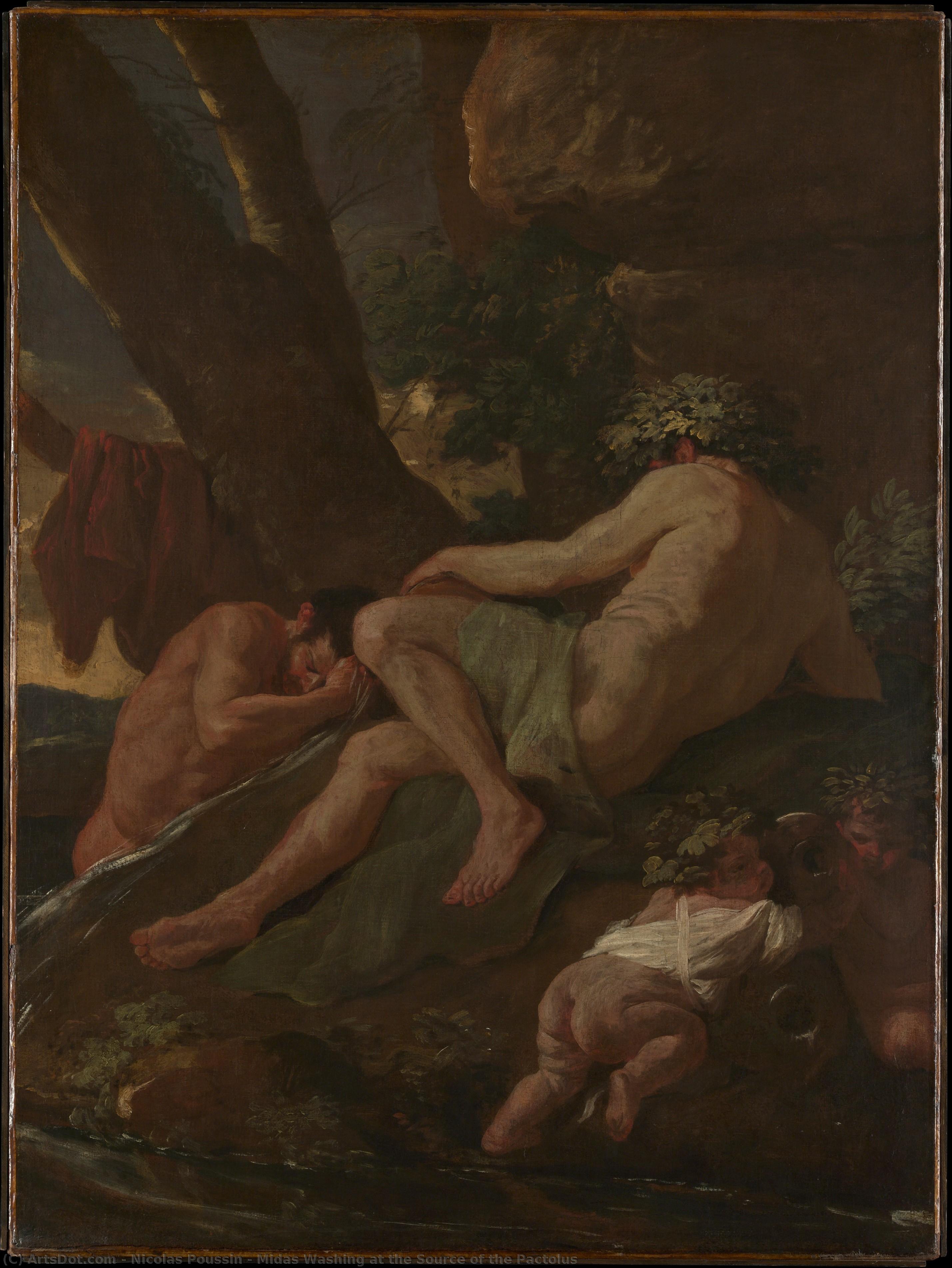 Midas Wastend Aan De Bron Van Het Pactolys — Nicolas Poussin