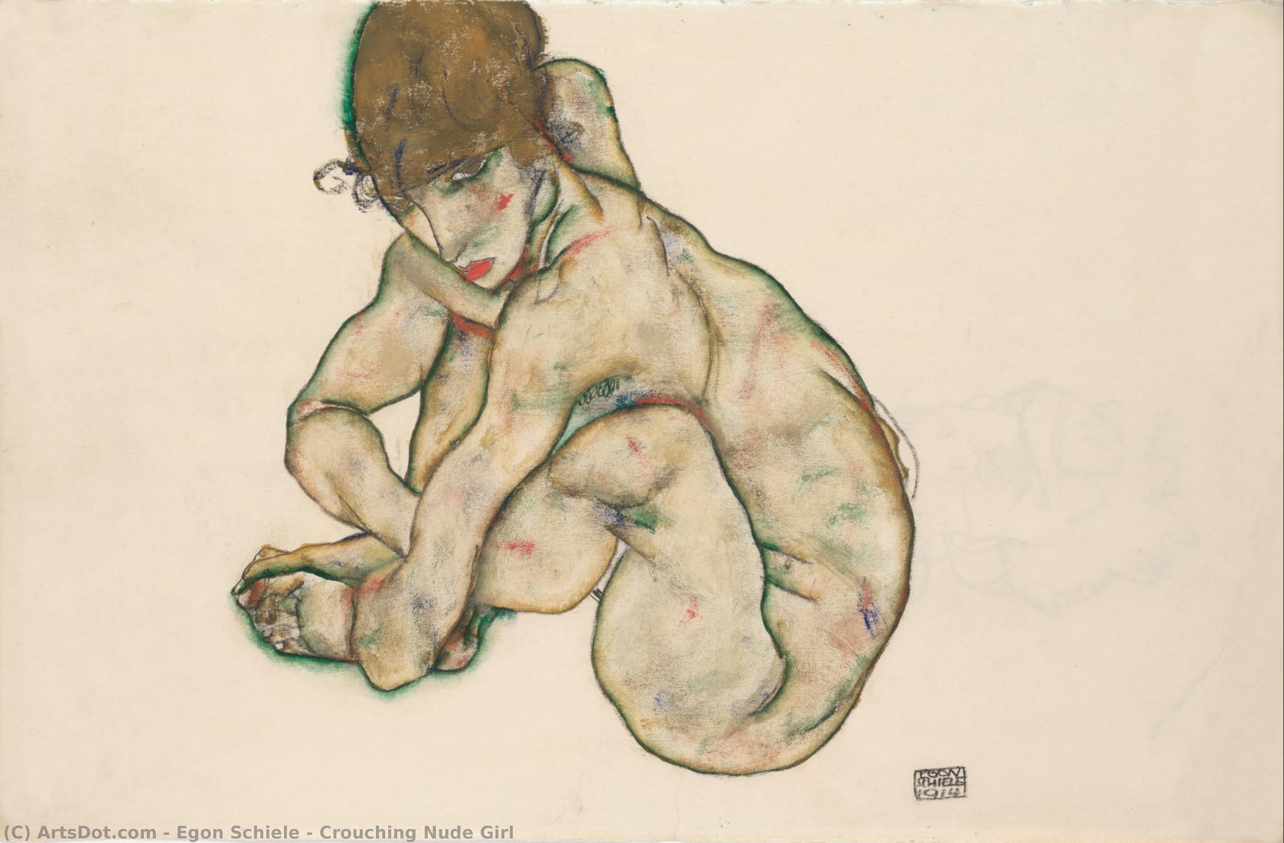 Kriechende Nacktfigur — Egon Schiele