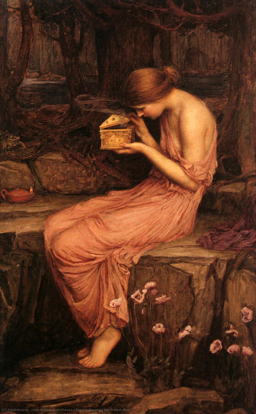 Psyché Ouvrant La Boîte Dorée — John William Waterhouse