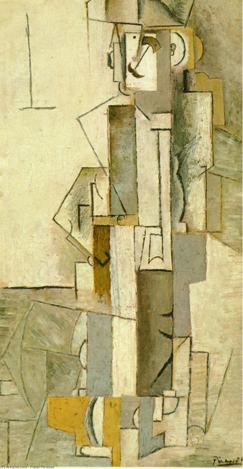 Harlequinesk Figur — Pablo Picasso