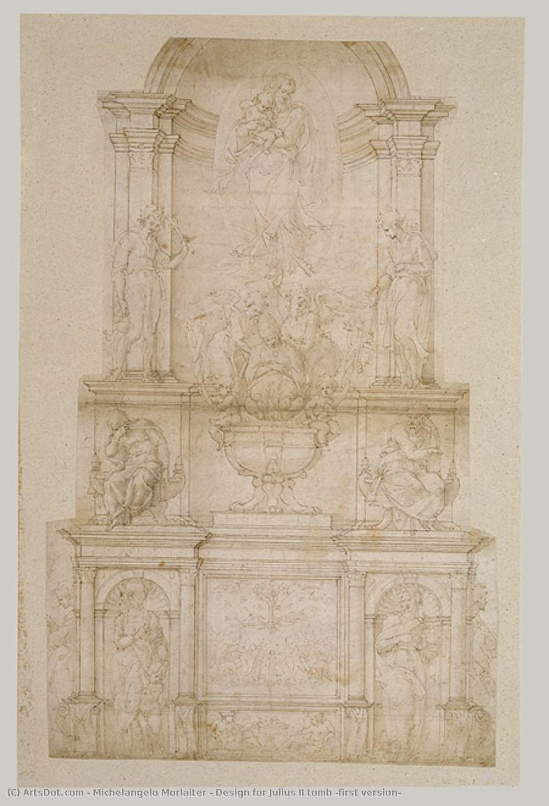 Design For Julius Ii Tomb (first Version) — Michelangelo Morlaiter