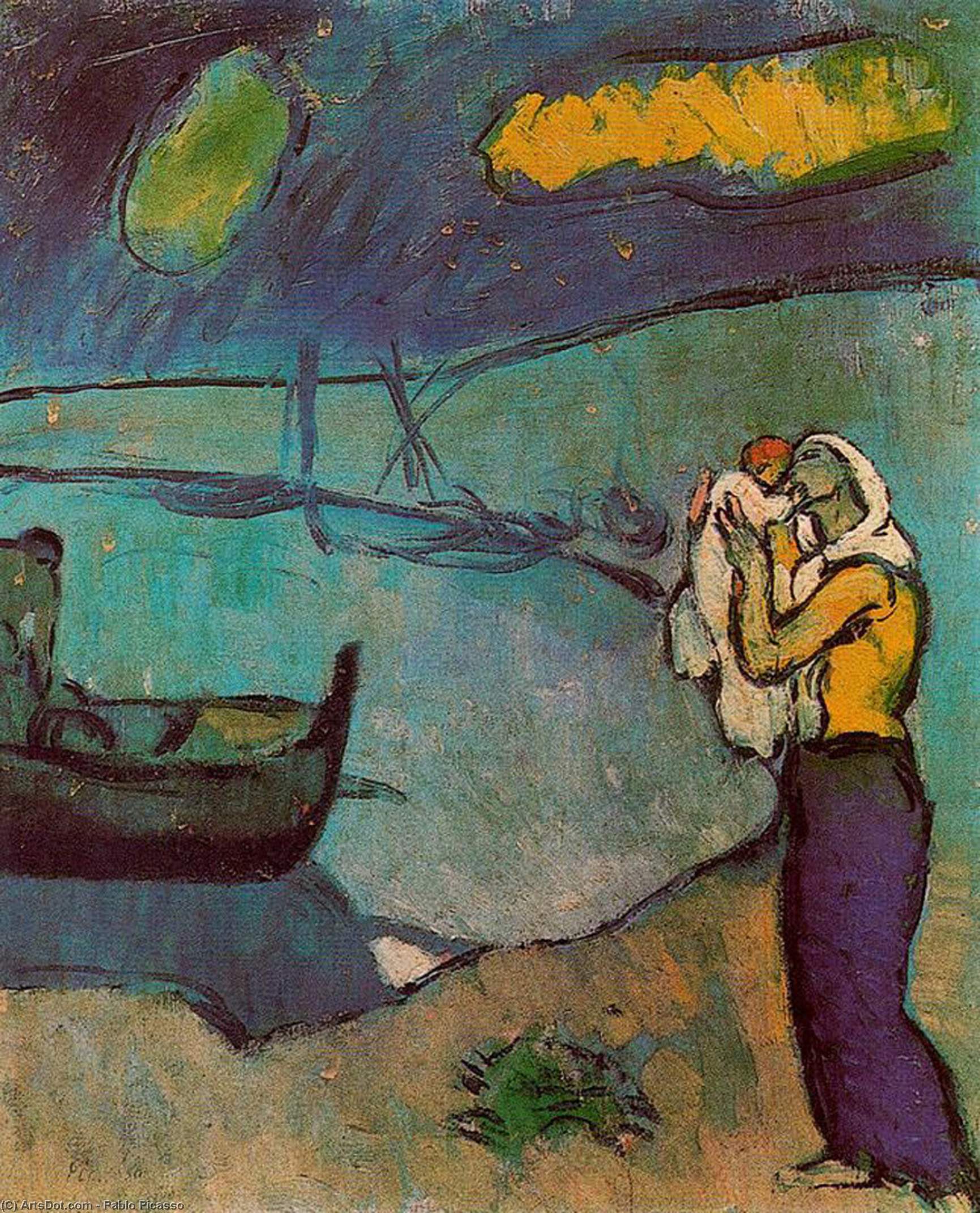 Madre E Figlio Sulla Spiaggia — Pablo Picasso