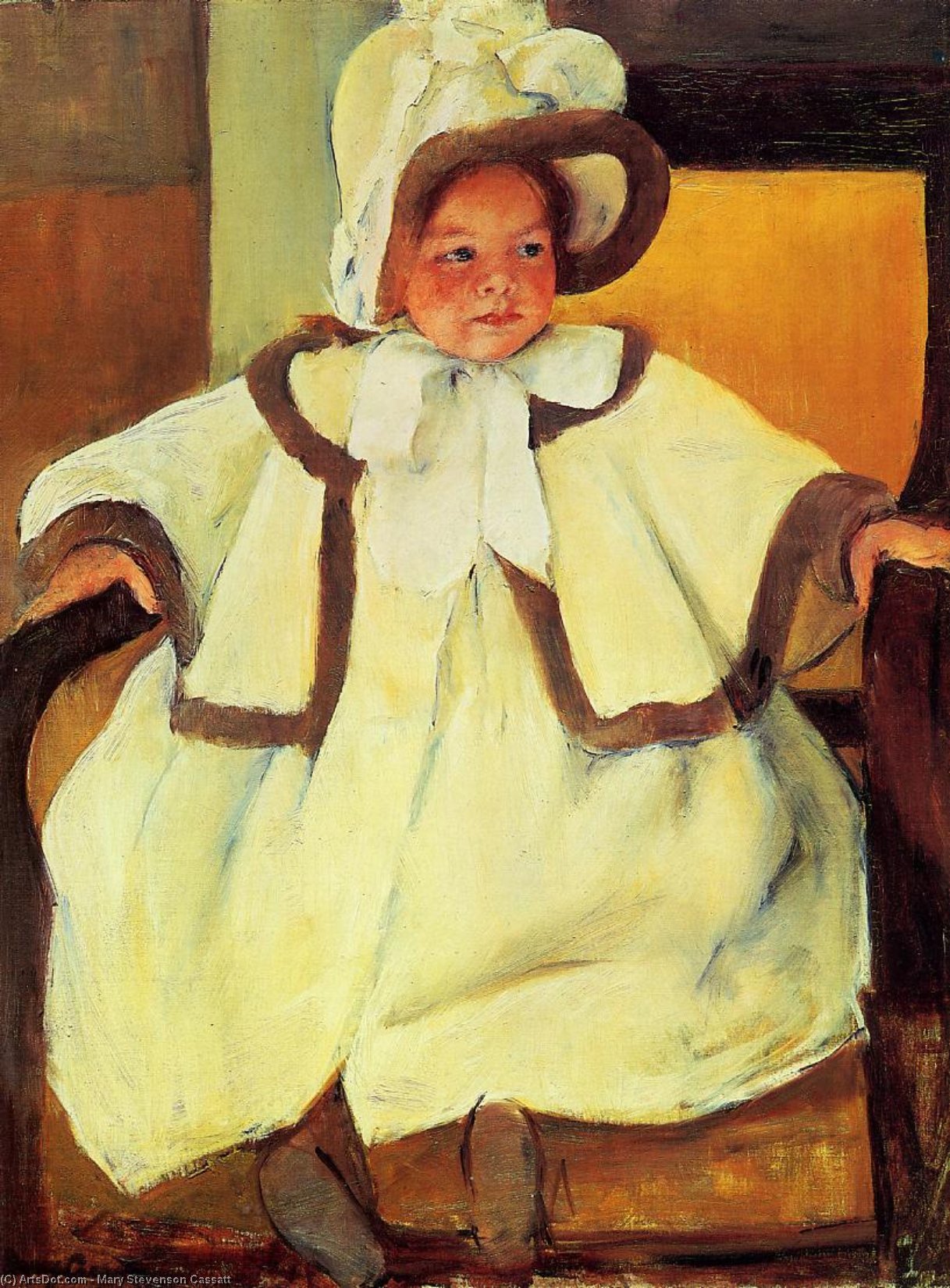 Ellen Mary Cassatt Dans Un Manteau Blanc — Mary Stevenson Cassatt